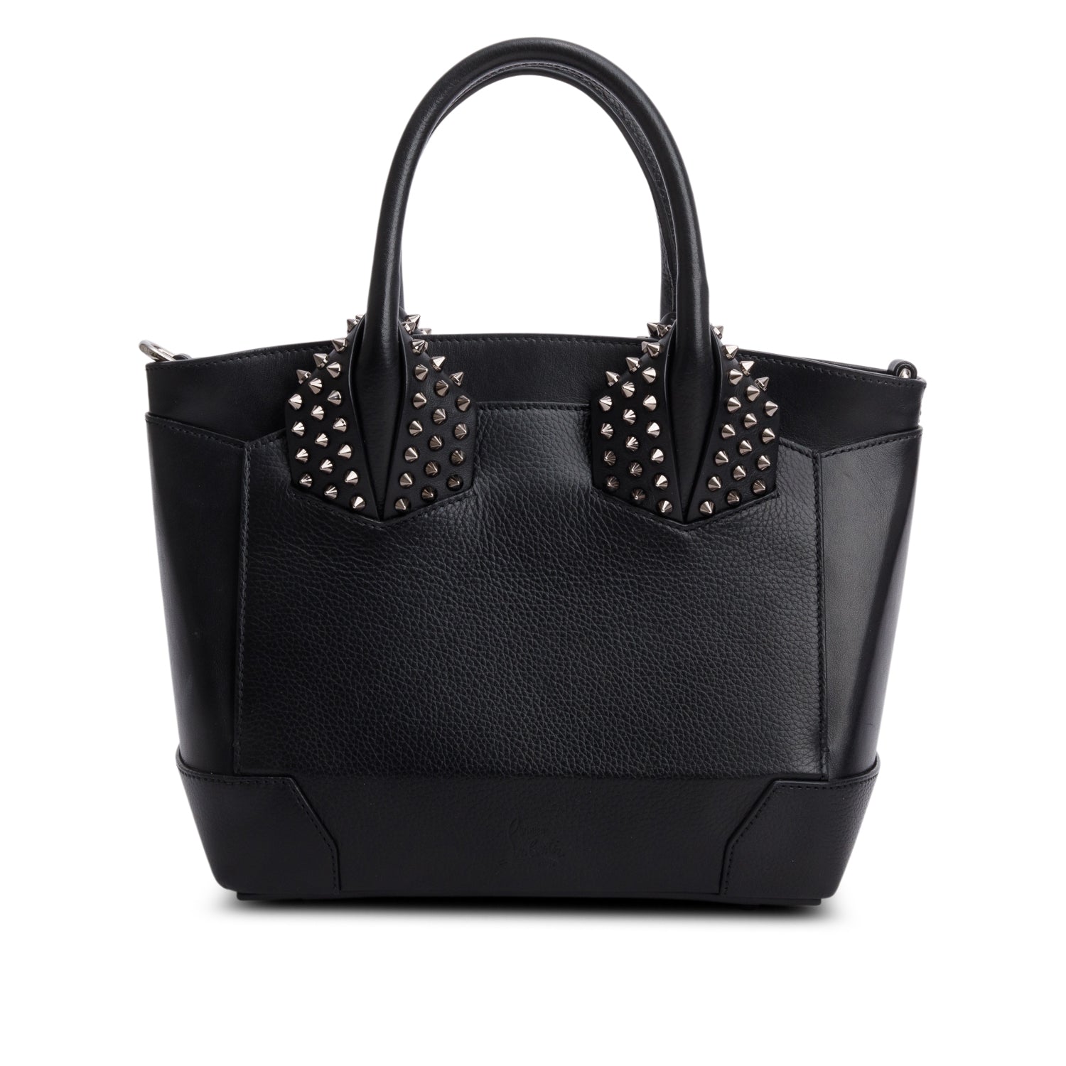 Christian Louboutin Black Grained Calfskin Small Eloise Tote w/ Strap