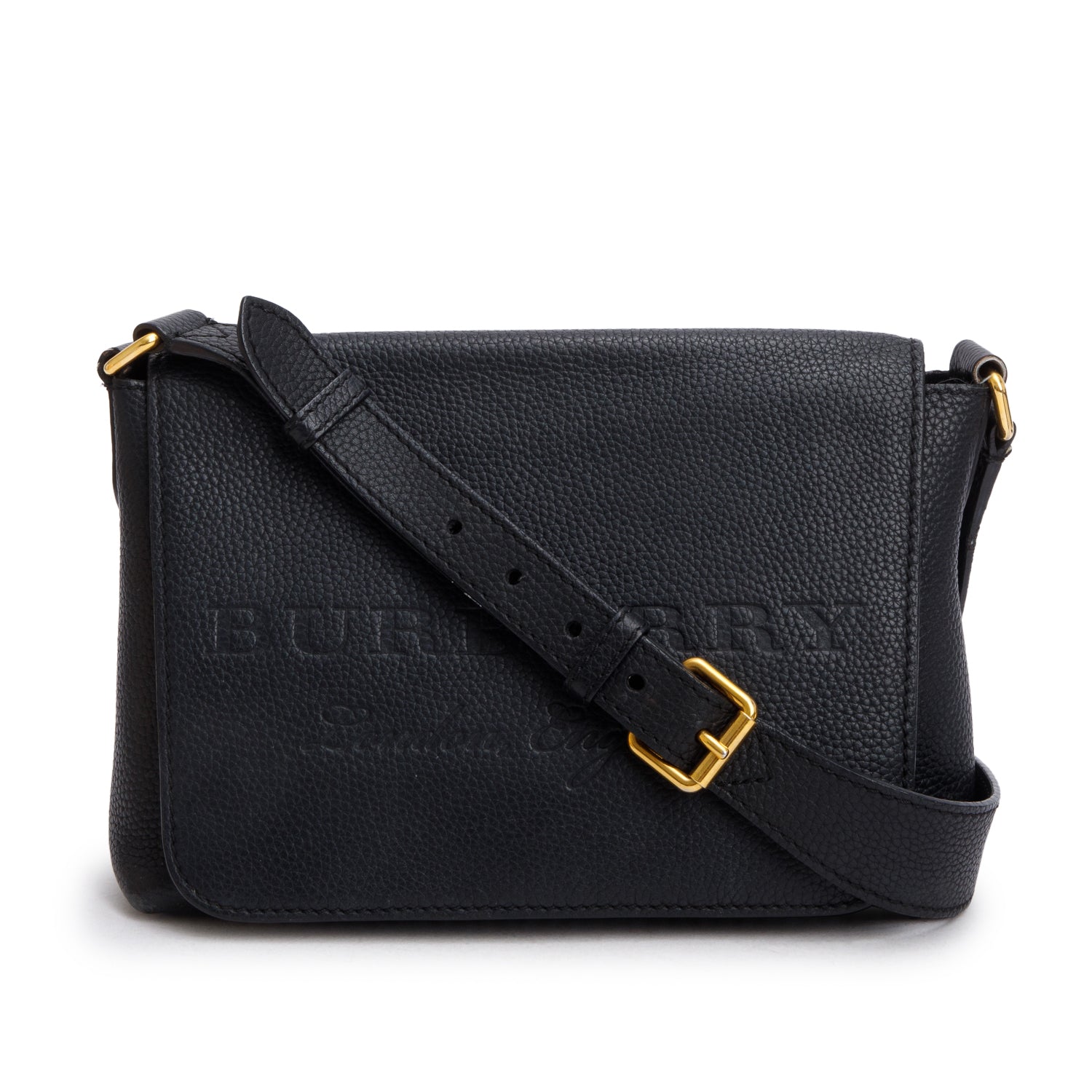 Burberry Black Calfskin Leather Small Burleigh Crossbody Bag