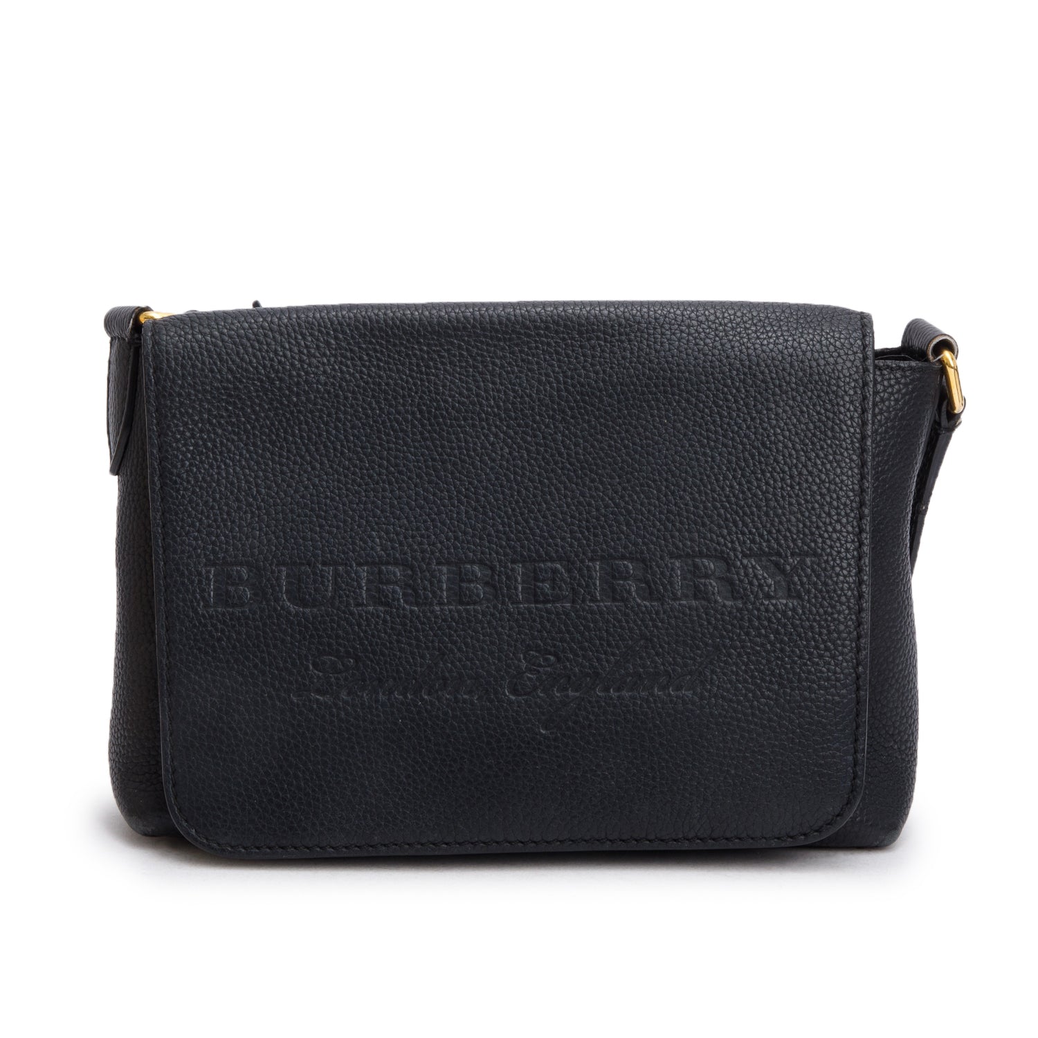 Burberry Black Calfskin Leather Small Burleigh Crossbody Bag