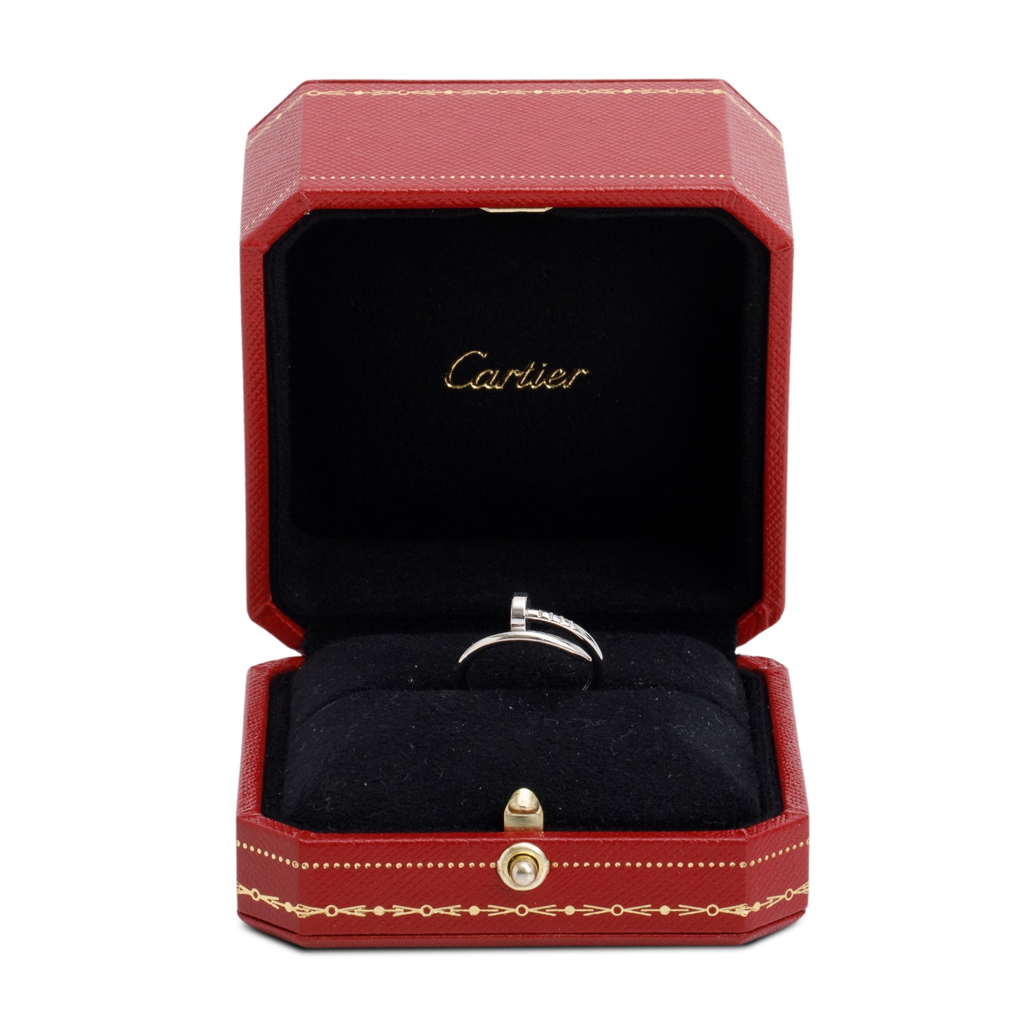 Cartier 18k White Gold Juste Un Clou Ring, Small Model, Size 49 4.75 w/ Box
