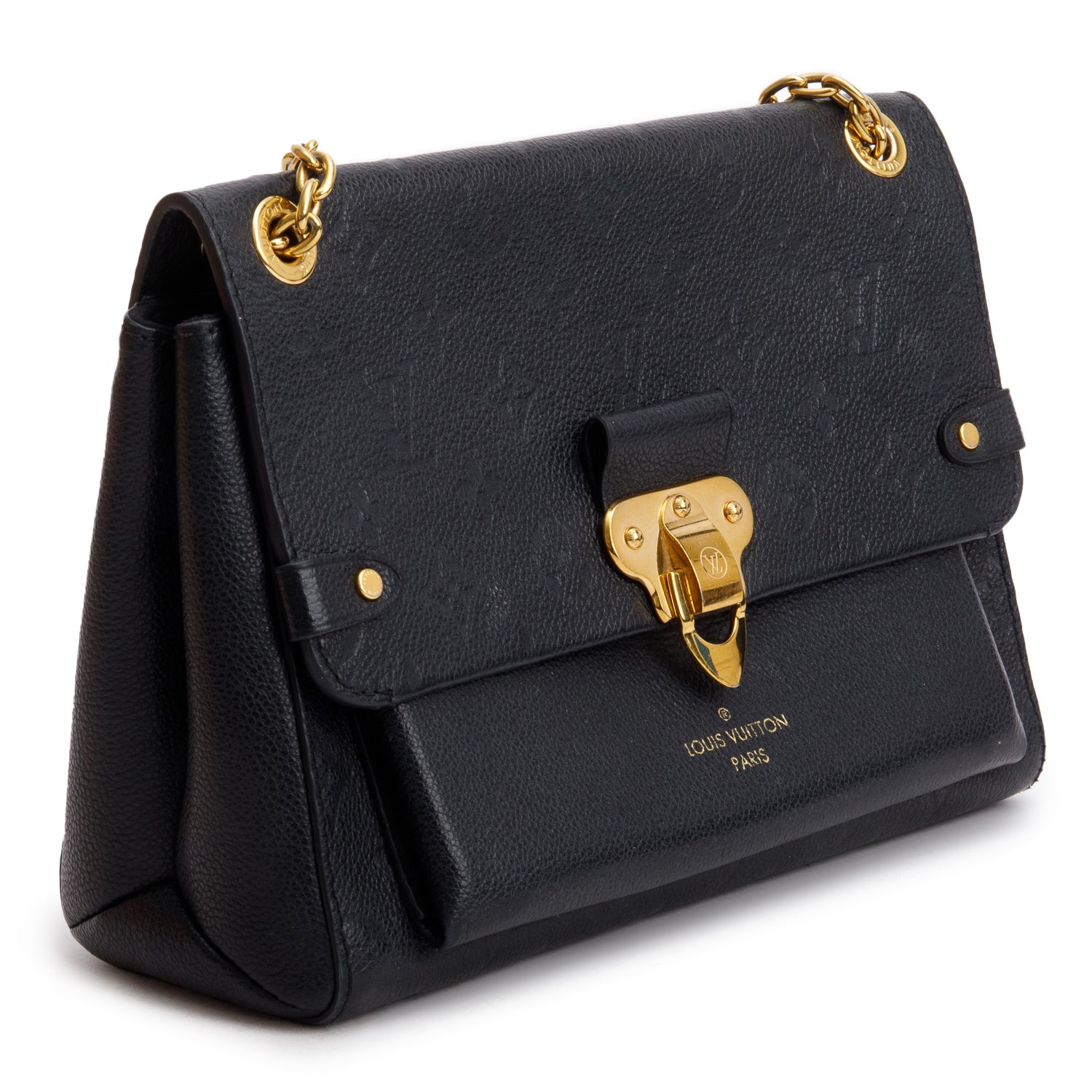 Louis Vuitton Black Monogram Empreinte Leather Vavin PM w/ Box