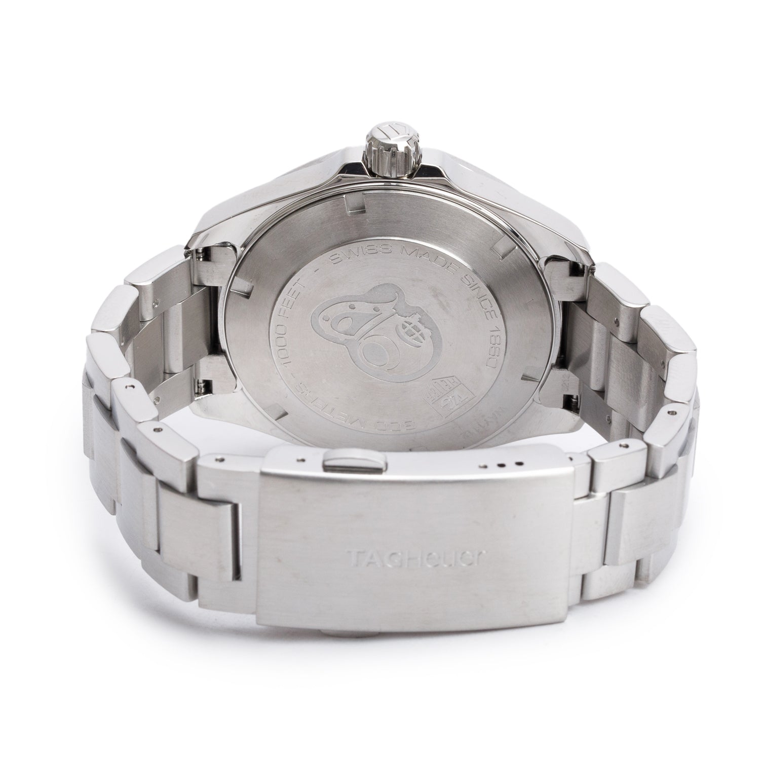 Tag Heuer Stainless Steel Aquaracer 41 MM Quartz Watch Blue Dial WAY1112