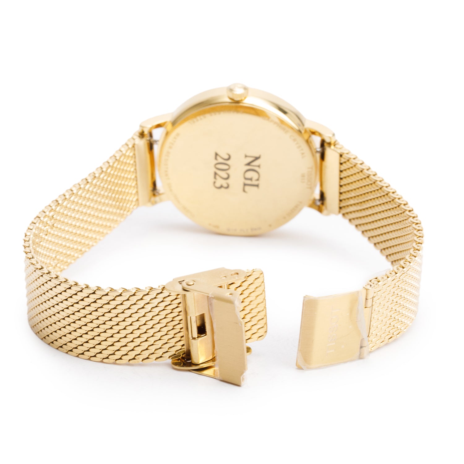 Tissot 2023 Gold Plated Stainless Steel Everytime Swissmatic 34 MM Quartz Watch w/ Box & Papers