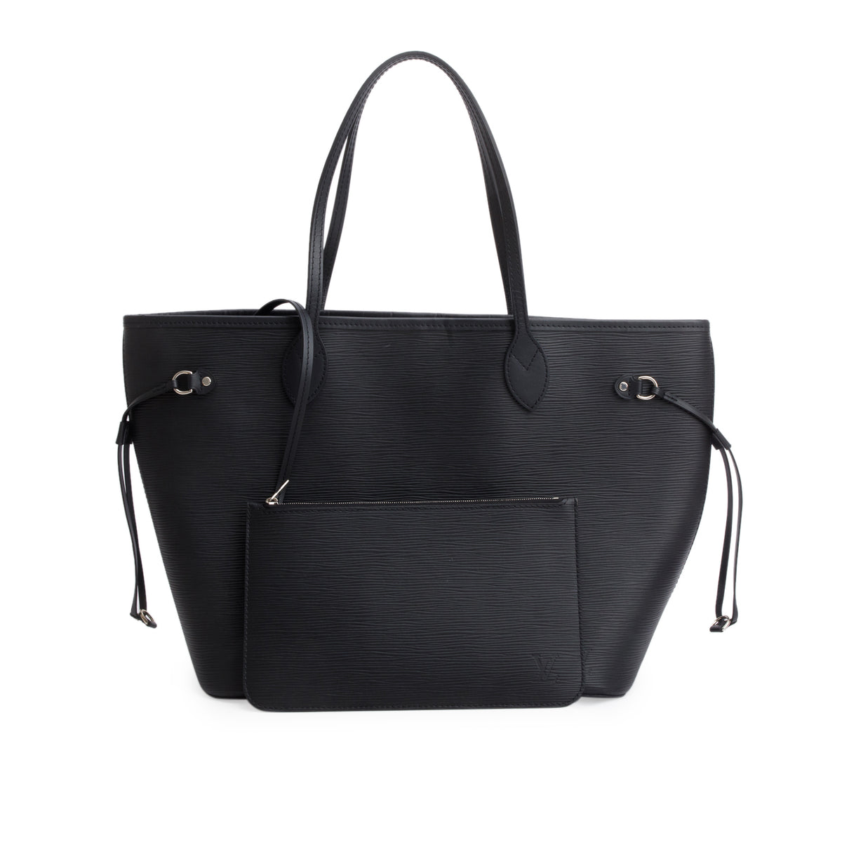 Louis Vuitton Black Epi Leather Neverfull MM w/ Pouch