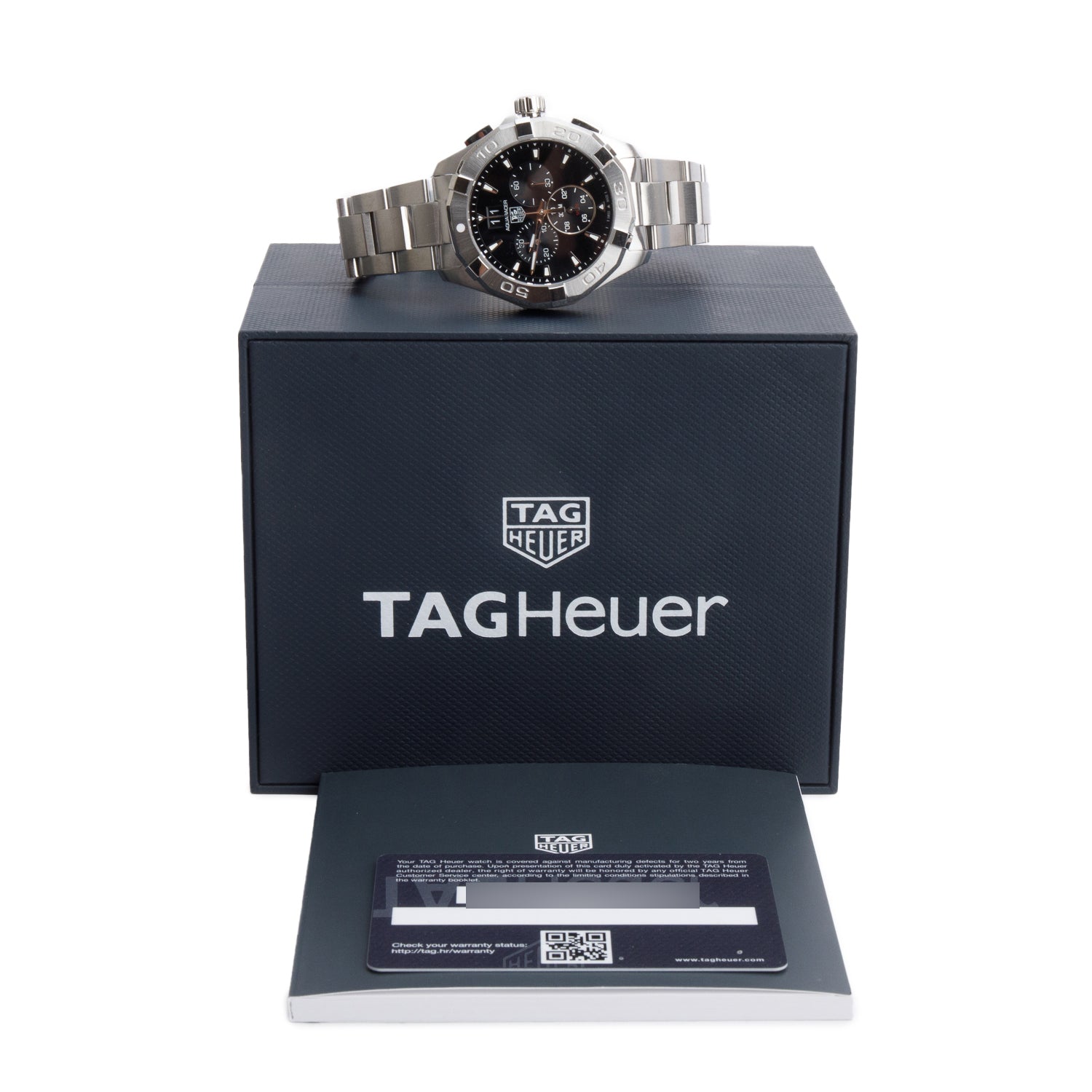 Tag Heuer Stainless Steel Aquaracer 43 MM Chronograph Watch CAY1110-0 w/ Box & Papers