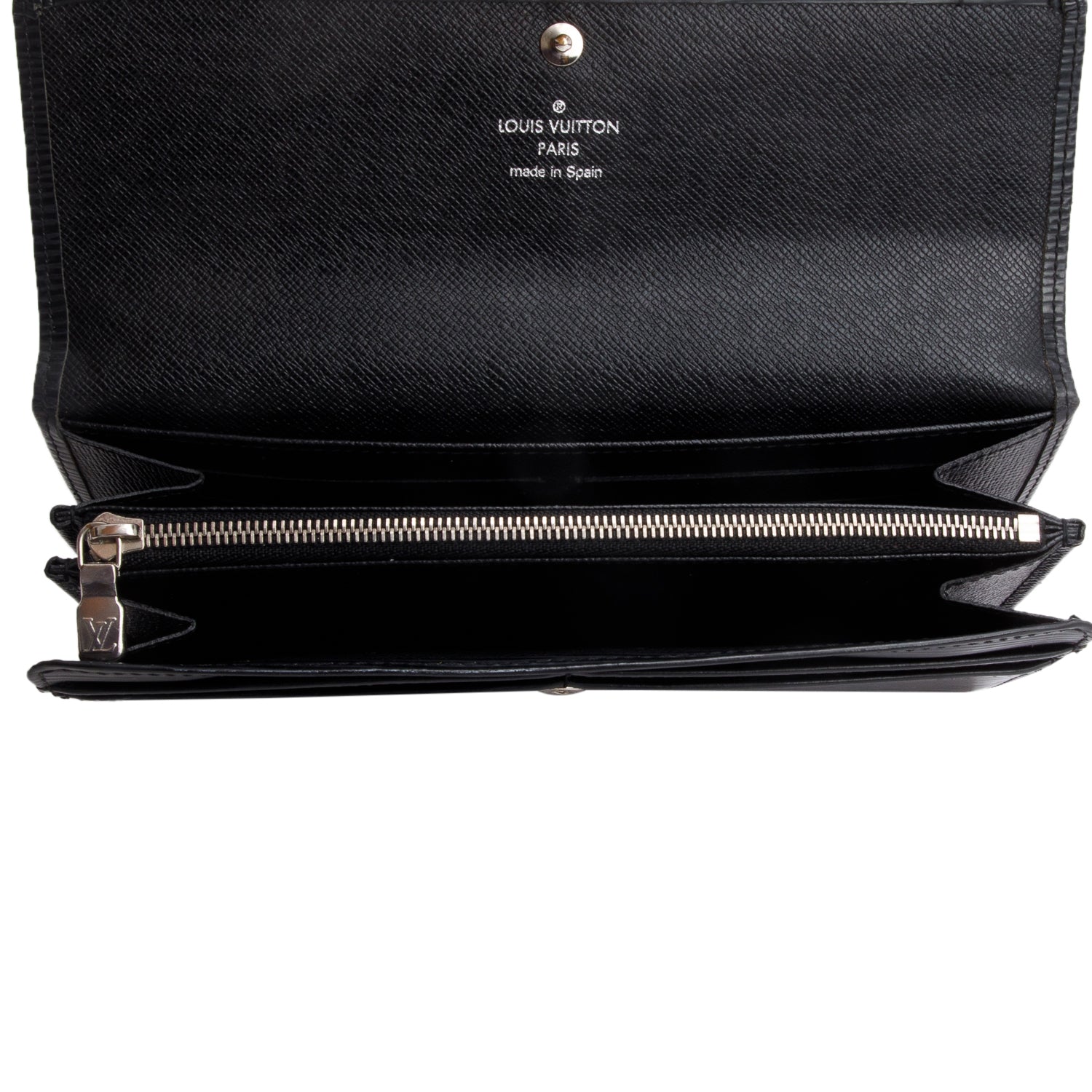 Louis Vuitton Black Epi Leather Sarah Wallet