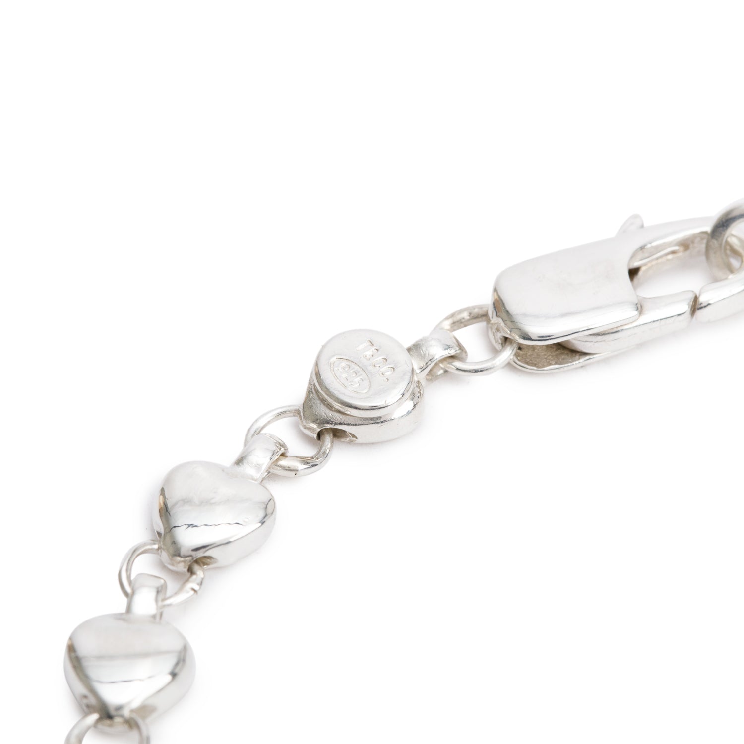 Tiffany & Co. Sterling Silver Heart Link Bracelet