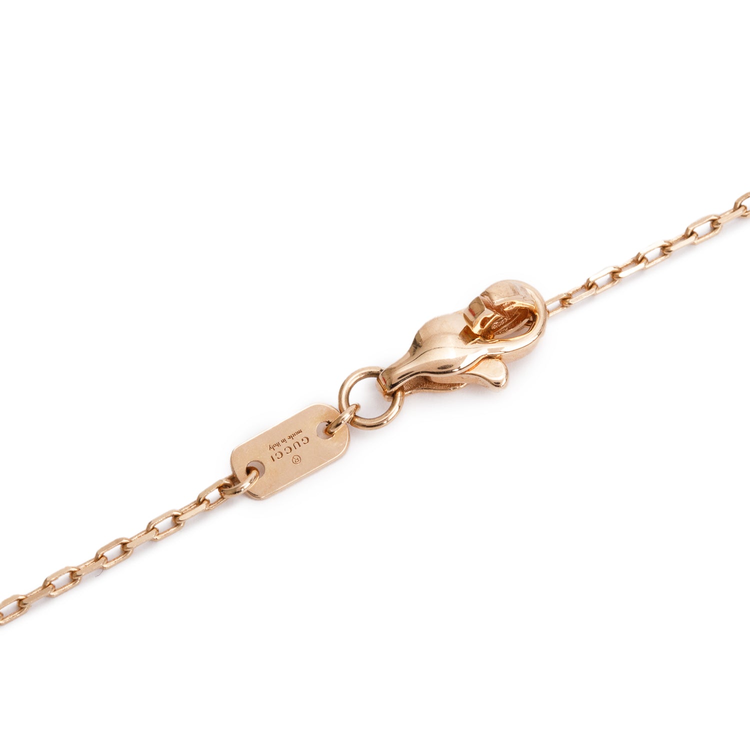 Gucci 18k Rose Gold Mini Interlocking G Pendant Necklace