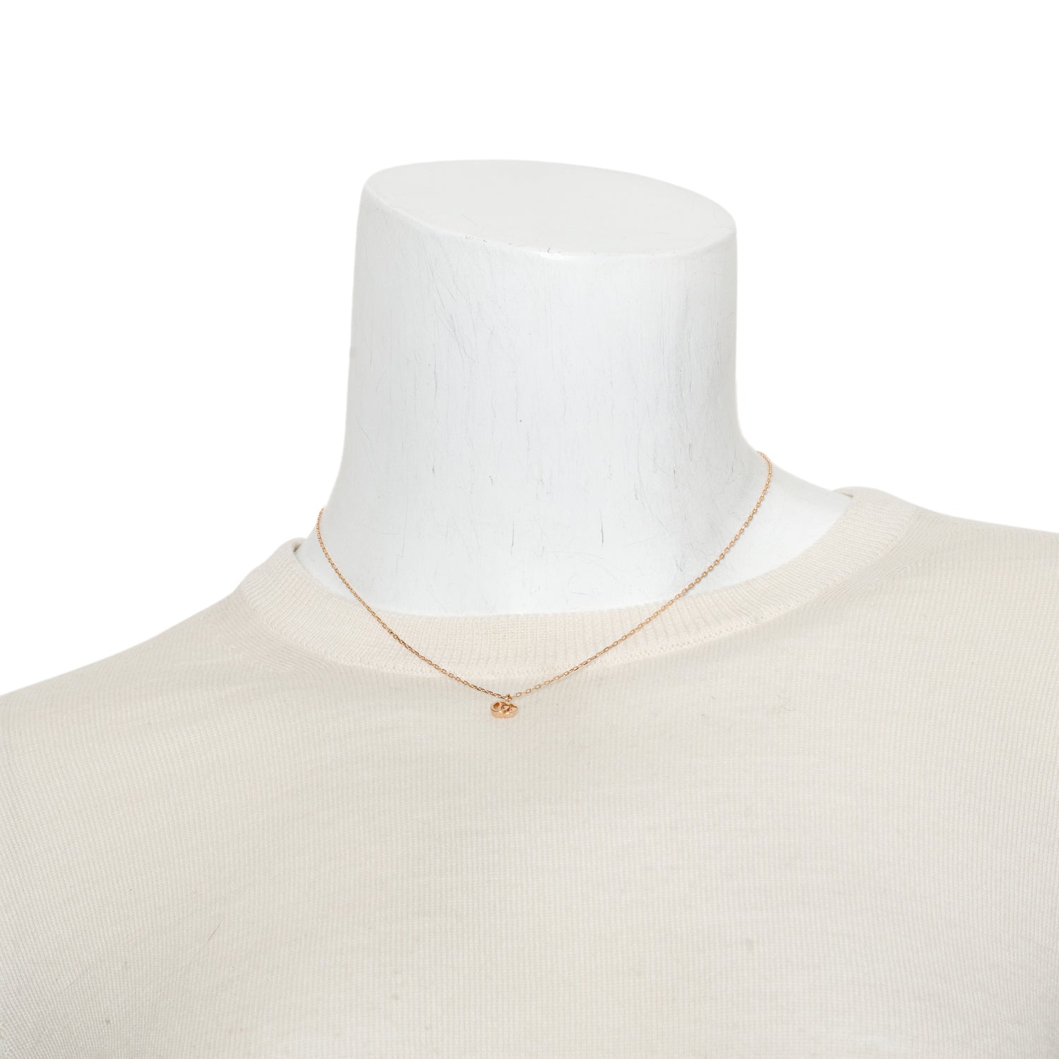 Gucci 18k Rose Gold Mini Interlocking G Pendant Necklace