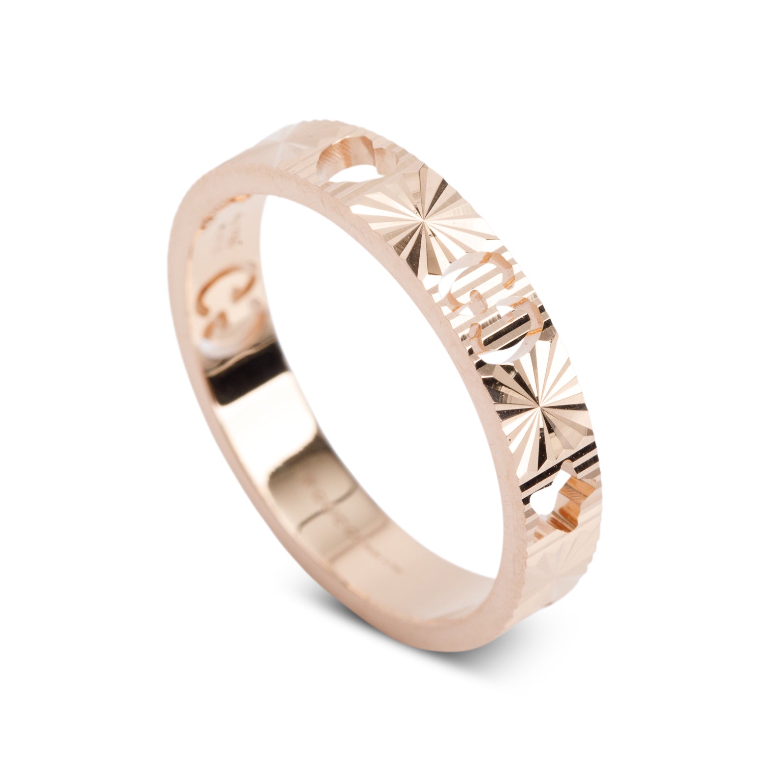 Gucci 18k Rose Gold Icon Cosmogonie Star and Heart Ring, Size 18 8.25