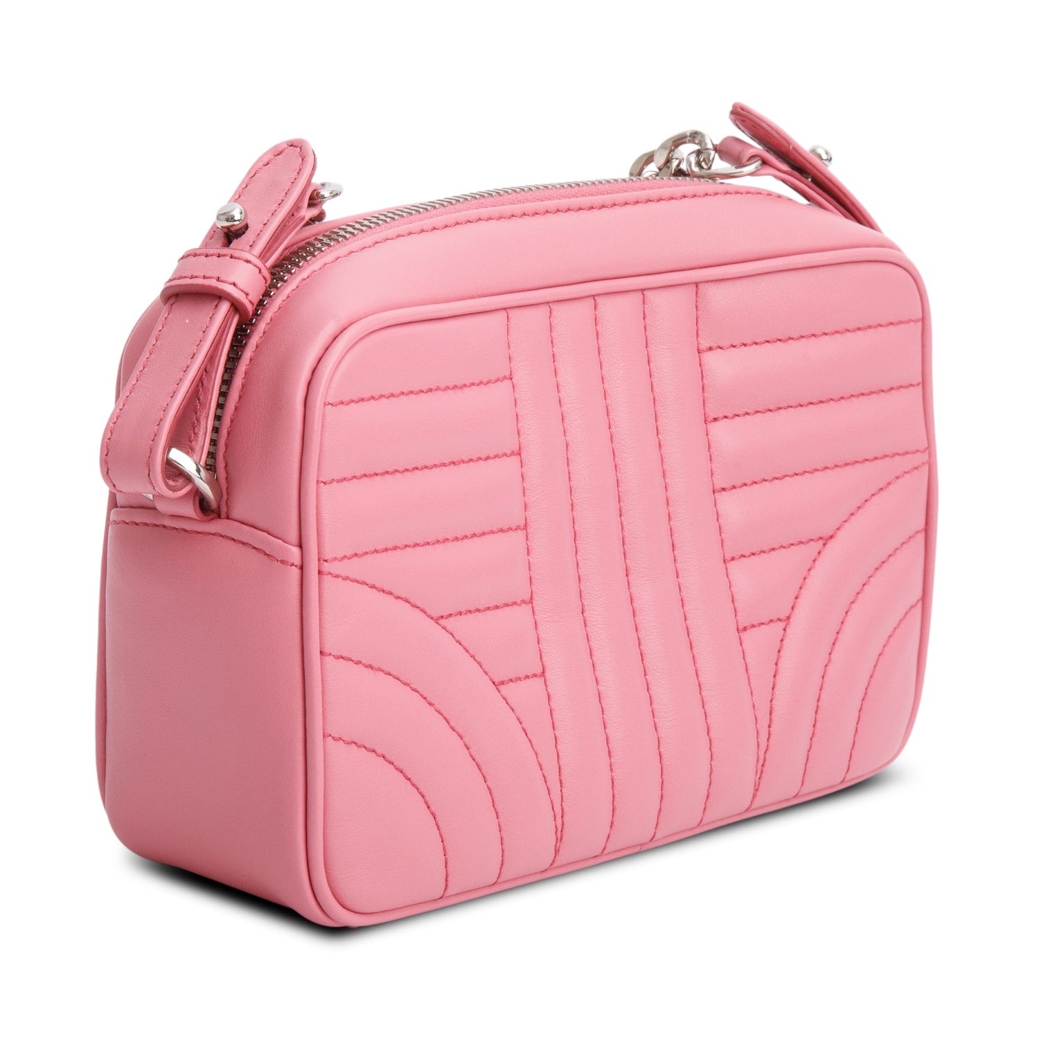 Prada Pink Soft Calfskin Diagramme Camera Bag