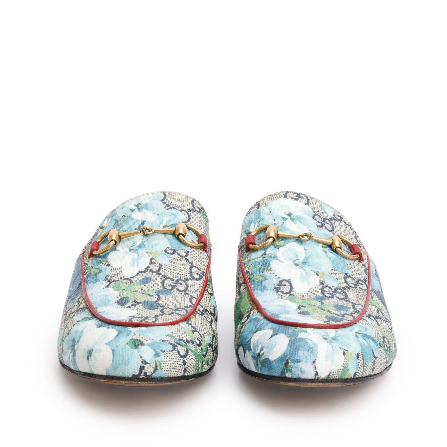 Gucci GG Supreme Blooms Princetown Mules, Size 39 w/ Box