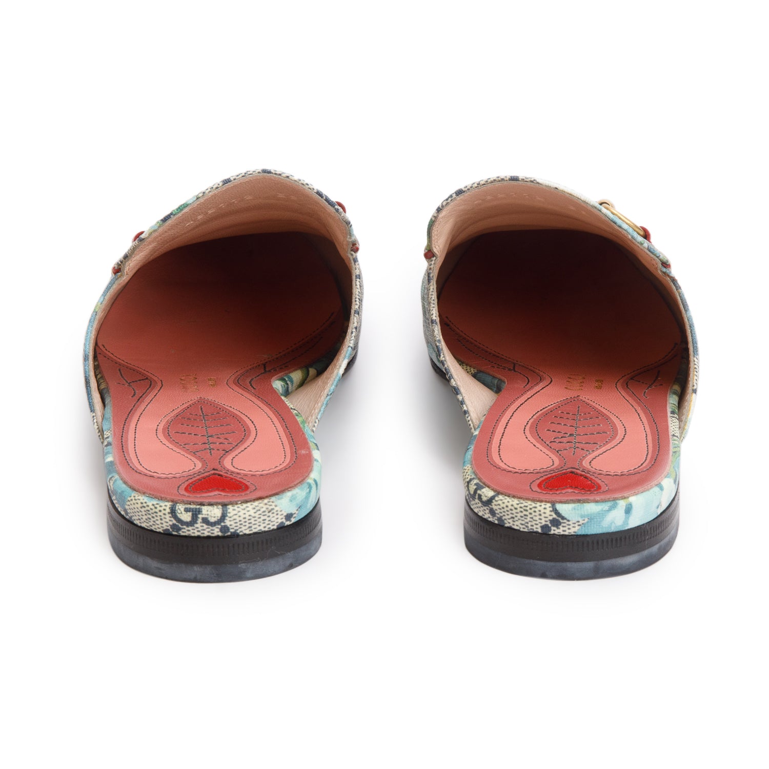 Gucci GG Supreme Blooms Princetown Mules, Size 39 w/ Box
