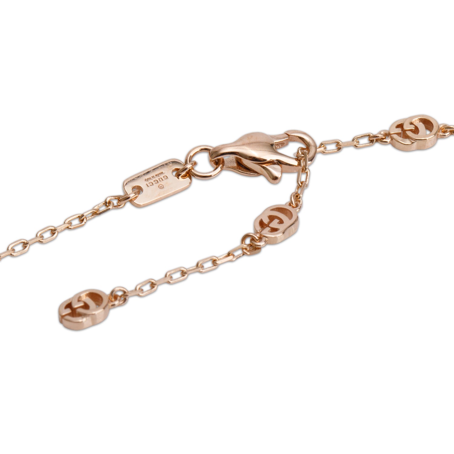 Gucci 18k Rose Gold Mini Interlocking G Pendant Necklace