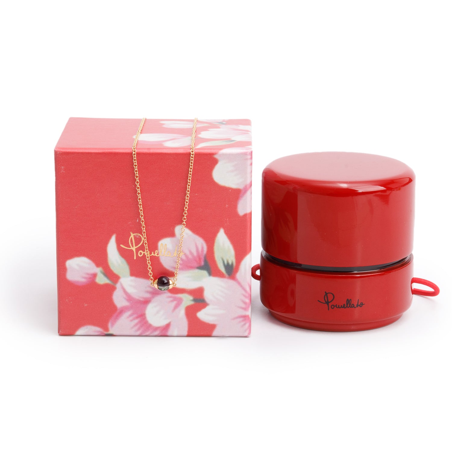 Pomellato 18k Rose Gold Amethyst & Tsavorite M'ama Non M'ama Pendant Necklace w/ Box