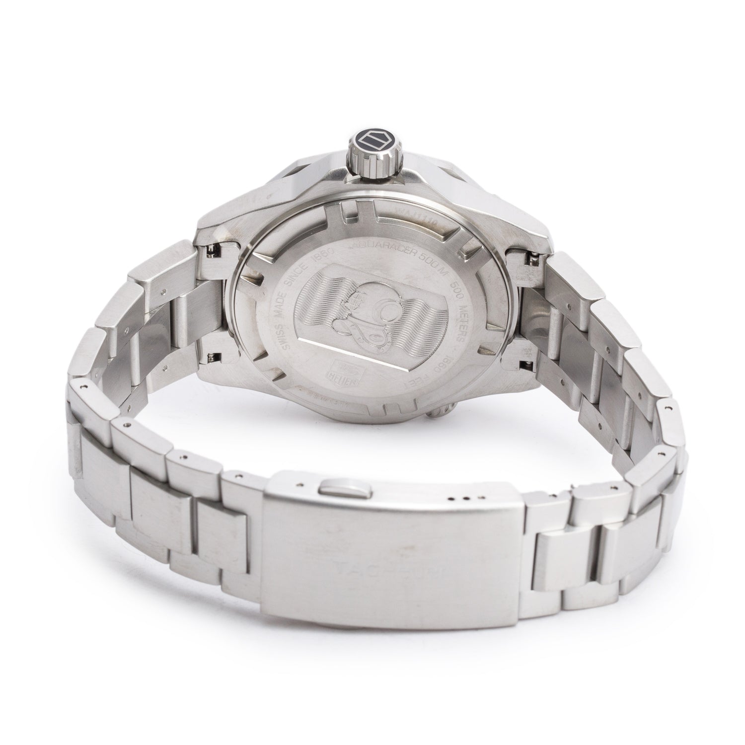 Tag Heuer Stainless Steel Aquaracer 43 mm Quartz Watch Black Dial WAJ1110 w/ Box & Papers