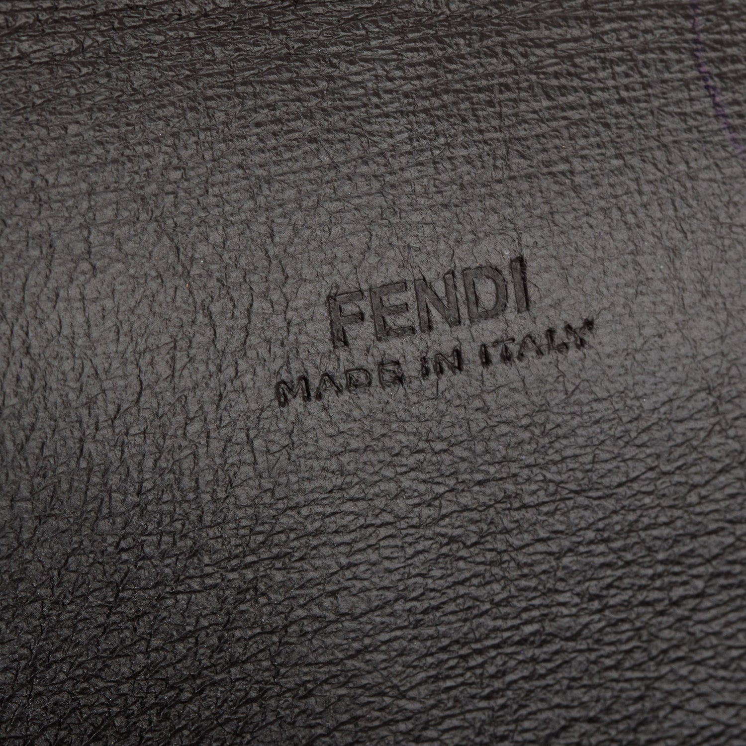 Fendi Brown Vitello Ceylon FF 1974 Embossed FF Diamonds Flat Envelope Pouch w/ Card Holder