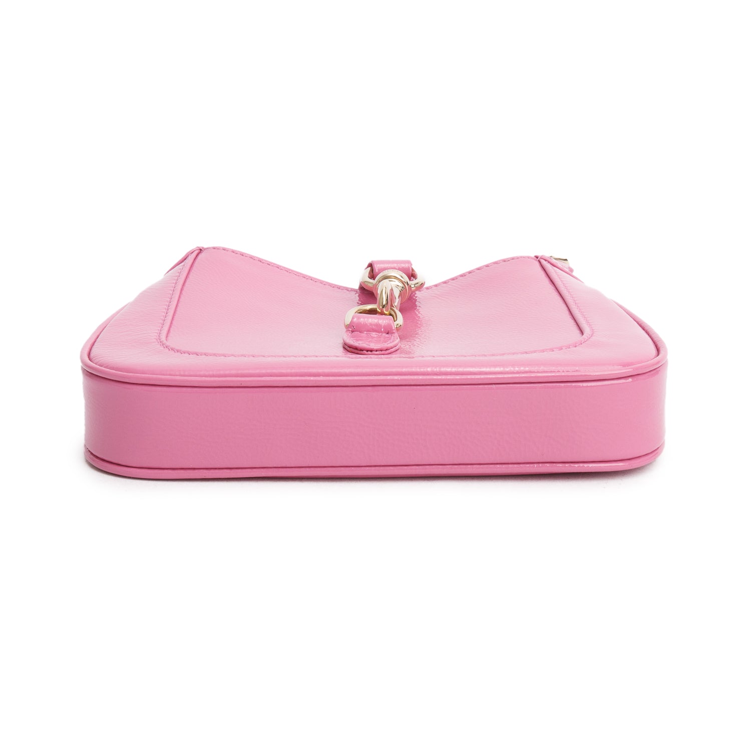 Gucci Pink Crinkled Patent Leather Mini Jackie Notte Bag