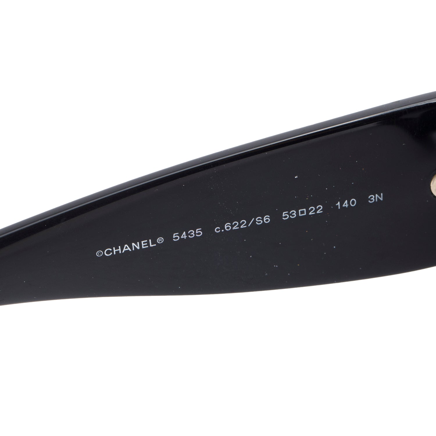 Chanel 5435 Black Interlocking CC Square Sunglasses w/ Box & Case