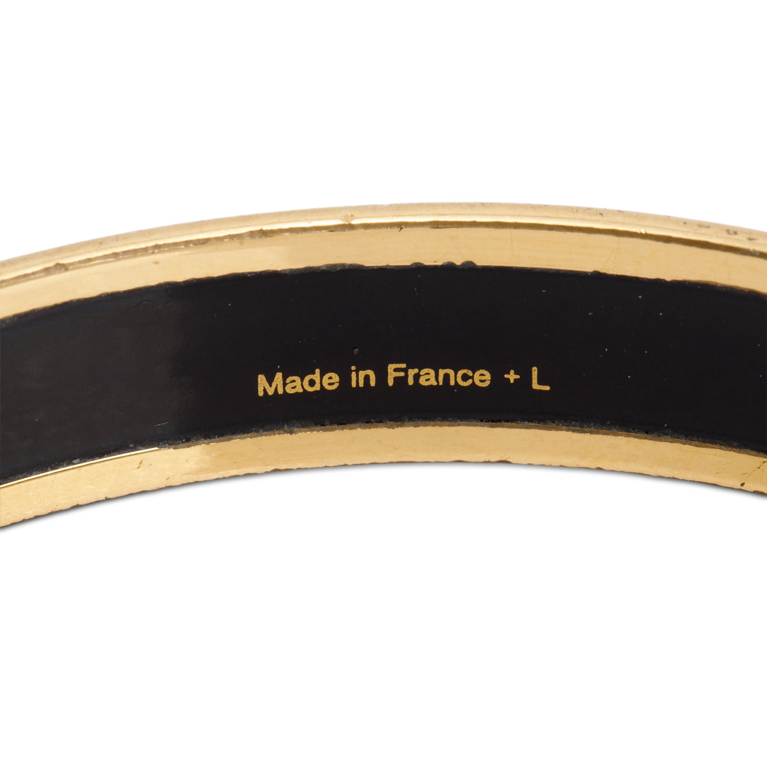 Hermes Gold-Plated Multicolor Enamel Narrow Bangle