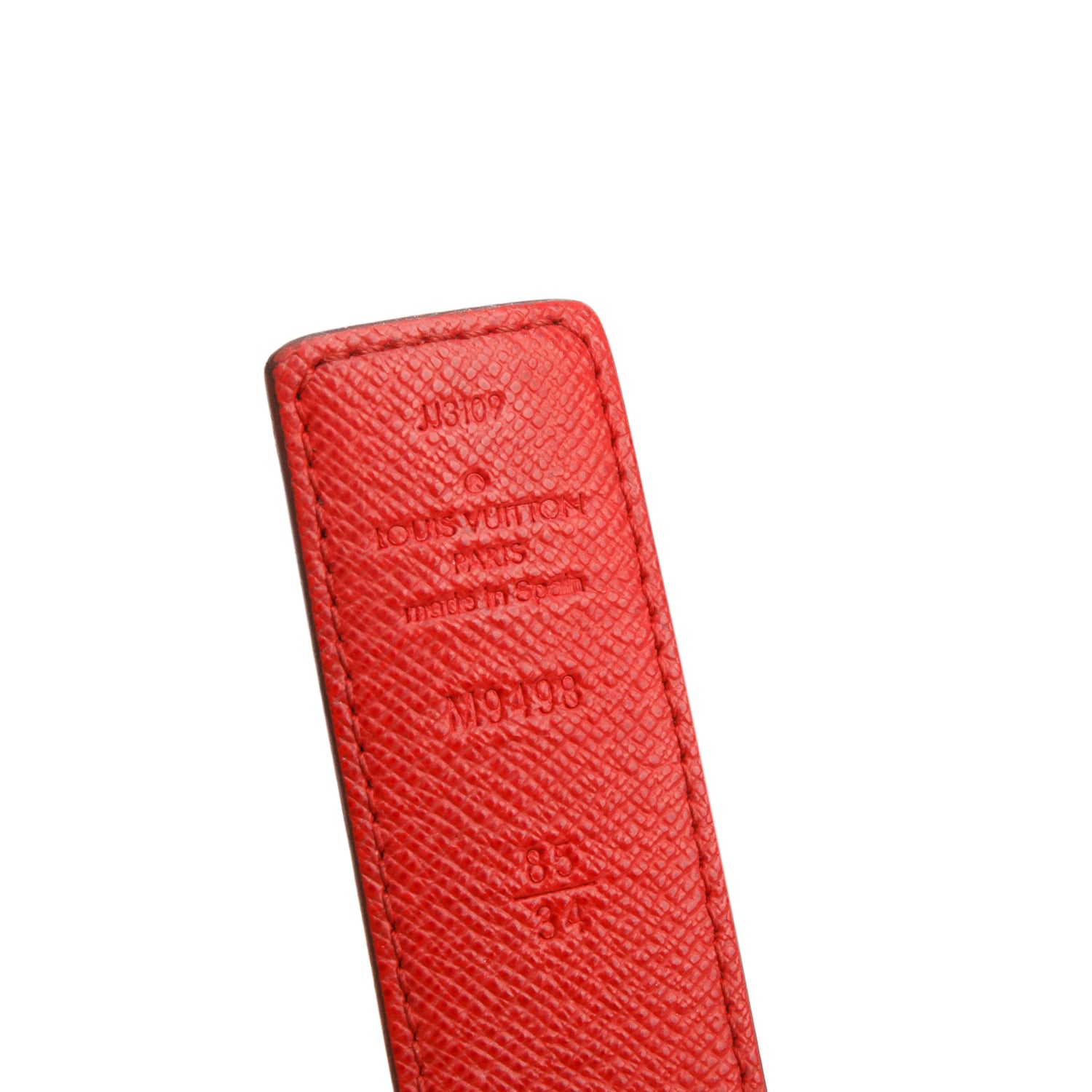 Louis Vuitton Monogram Red LV Initials Reversible Belt 85 34