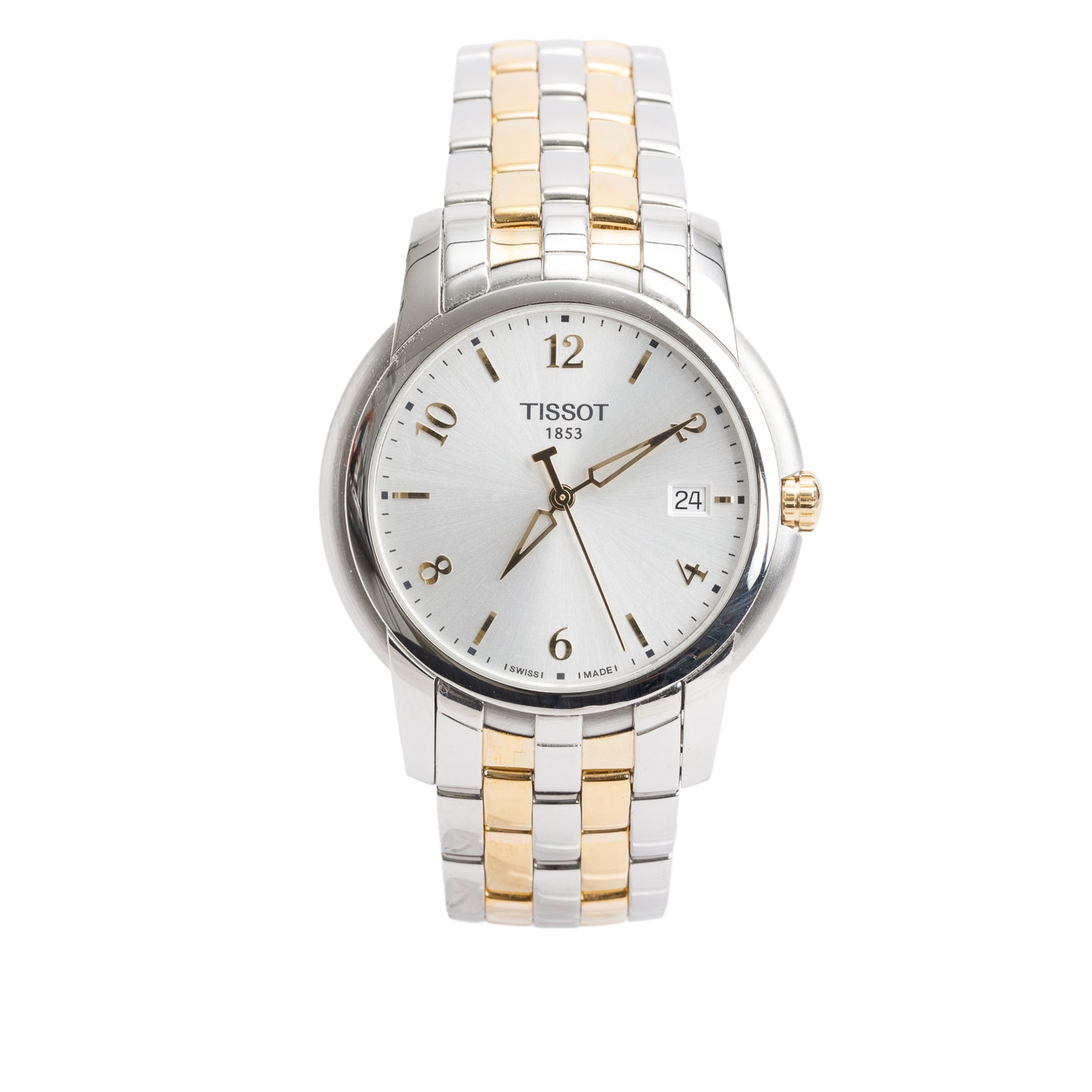 Tissot Two-Tone Stainless Steel Ballade III 39.5 MM Quartz Watch Silver Dial