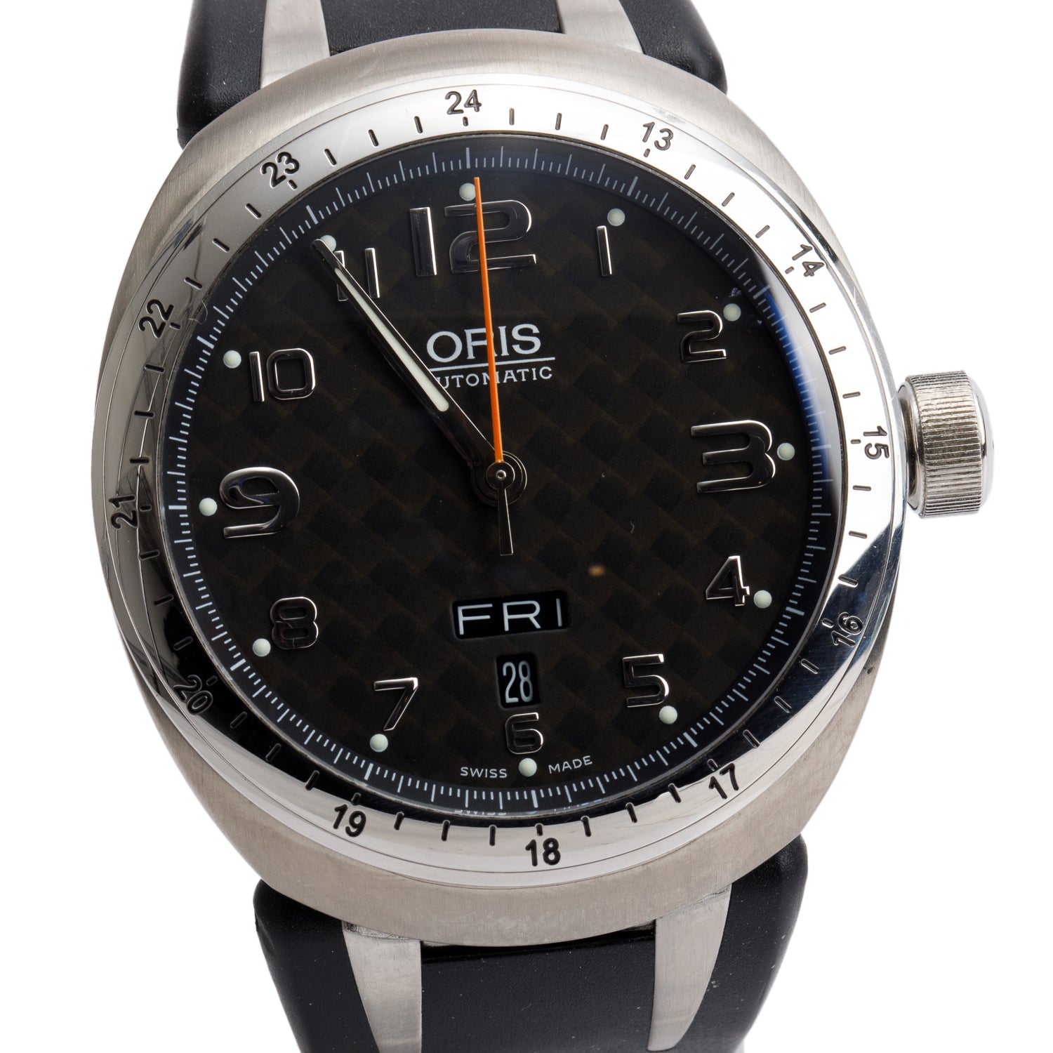 Oris Titanium TT3 Day Date 41 MM Automatic Watch Black Dial