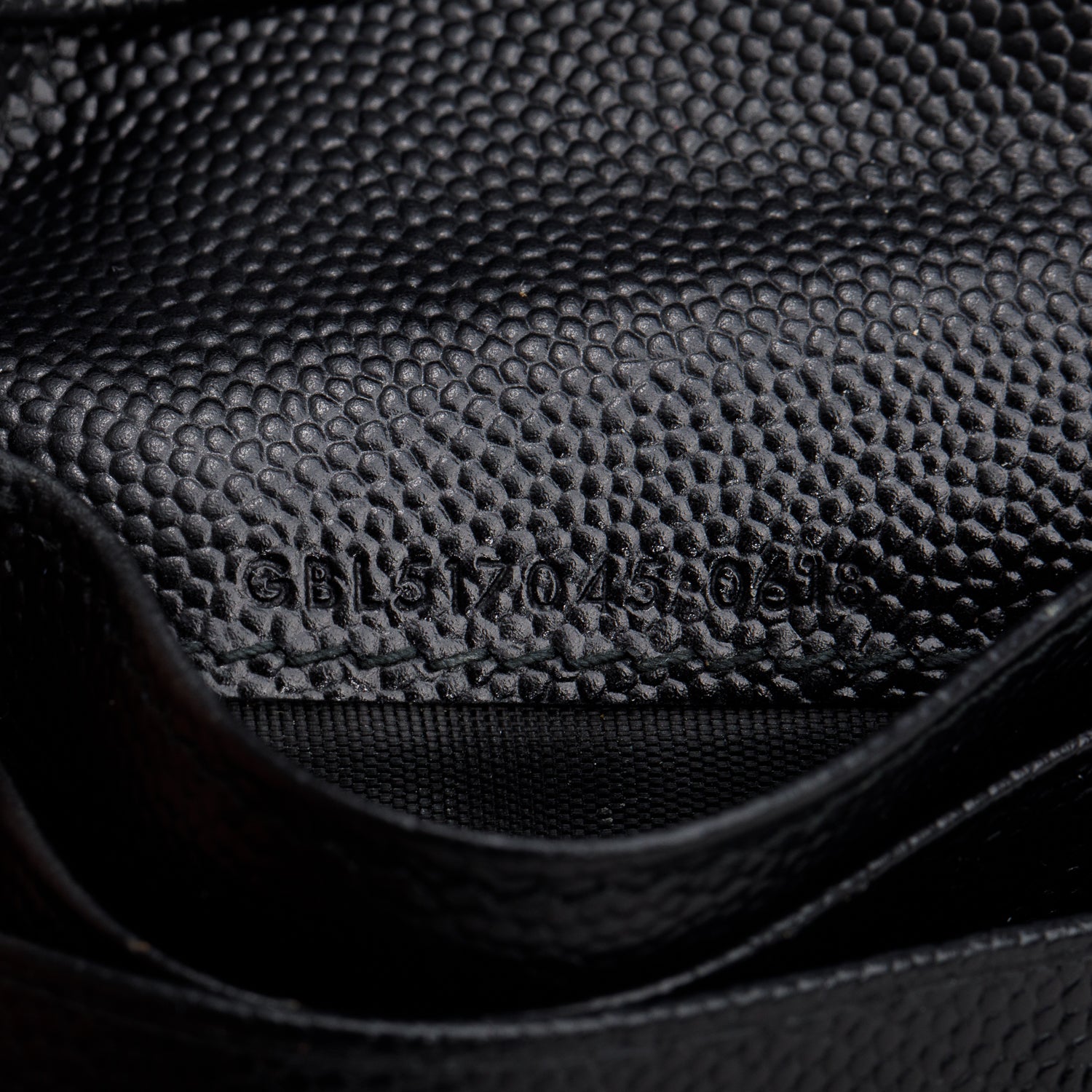 Saint Laurent Black Grain de Poudre Leather Cassandre Matelasse Bi-Fold Wallet
