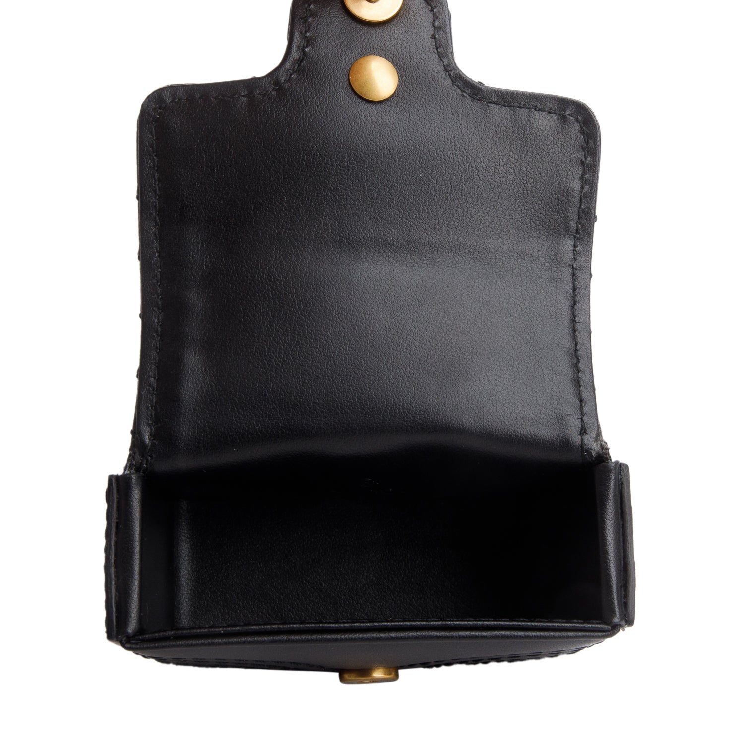 Gucci Black Calfskin Matelasse GG Marmont Airpod Case w/ Box