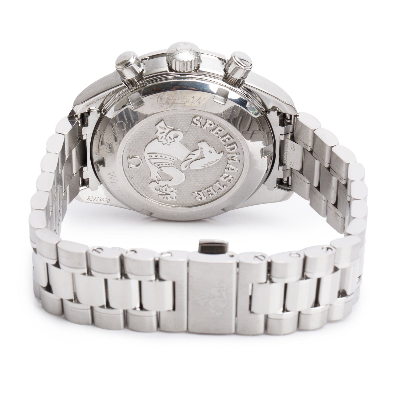 Omega 2022 Stainless Steel Speedmaster 38 MM Co-Axial Chronometer Automatic Watch Black Dial w/ Box, Receipt & Papers