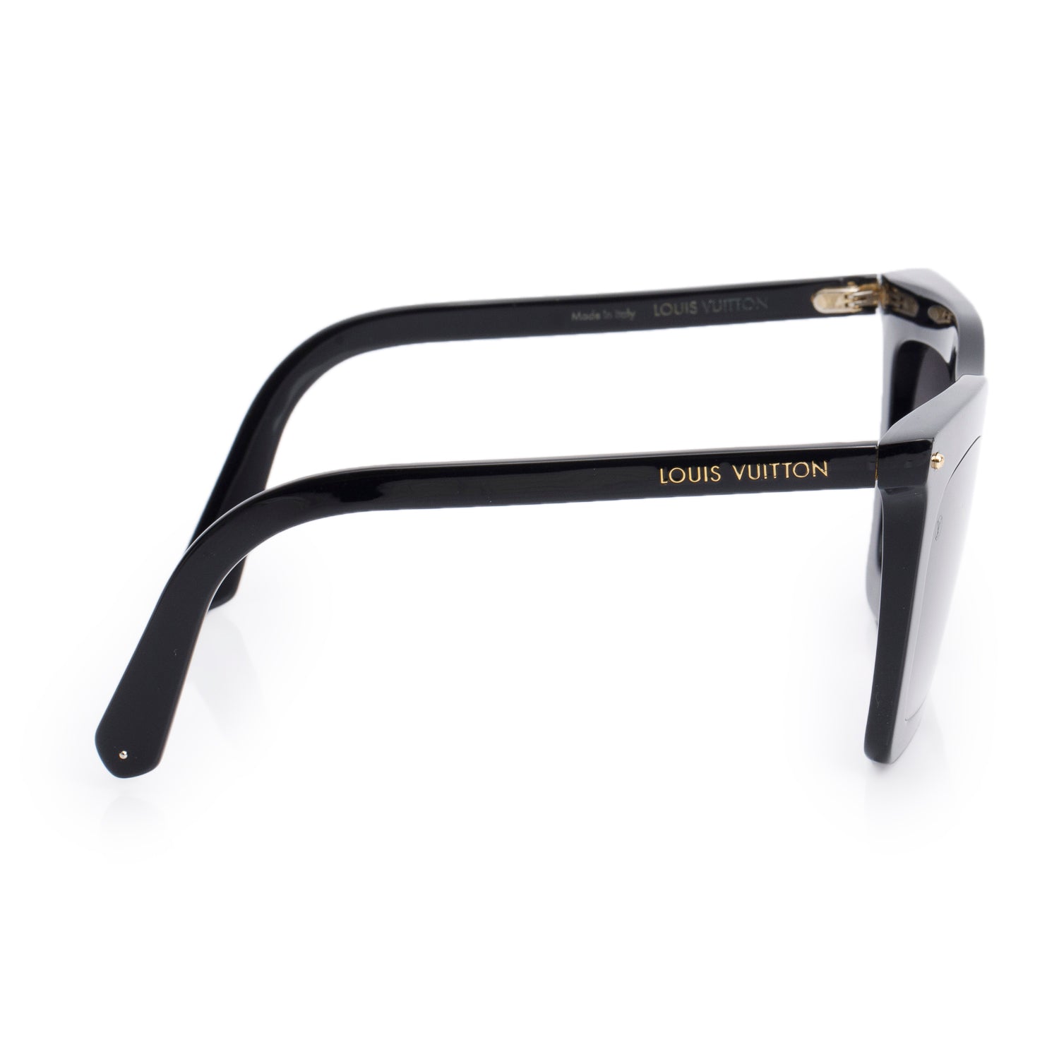 Louis Vuitton VO159 Black Acetate Square Escape Sunglasses w/ Pouch