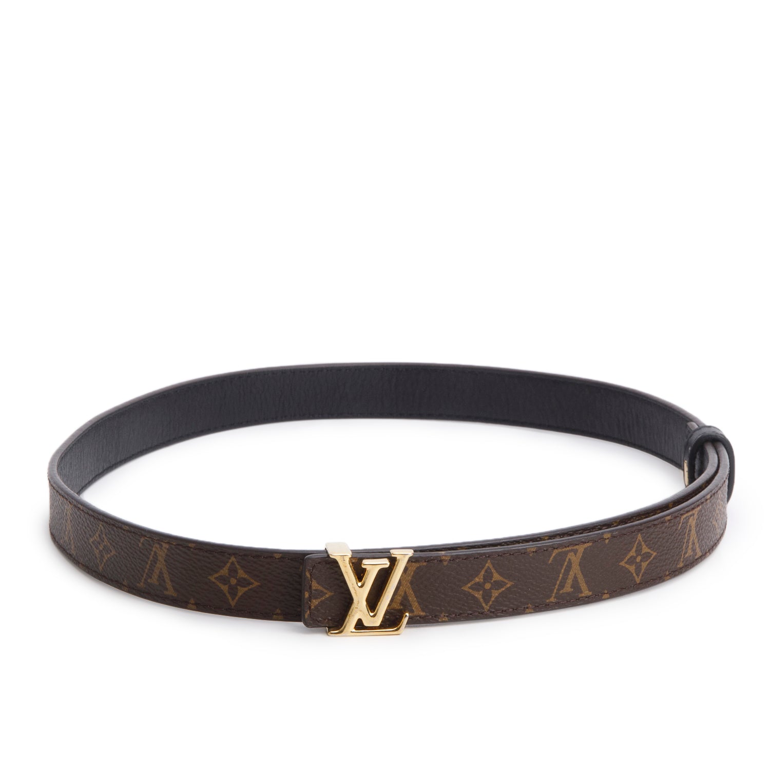 Louis Vuitton 2023 Monogram Black LV Initials Reversible Belt 75 30