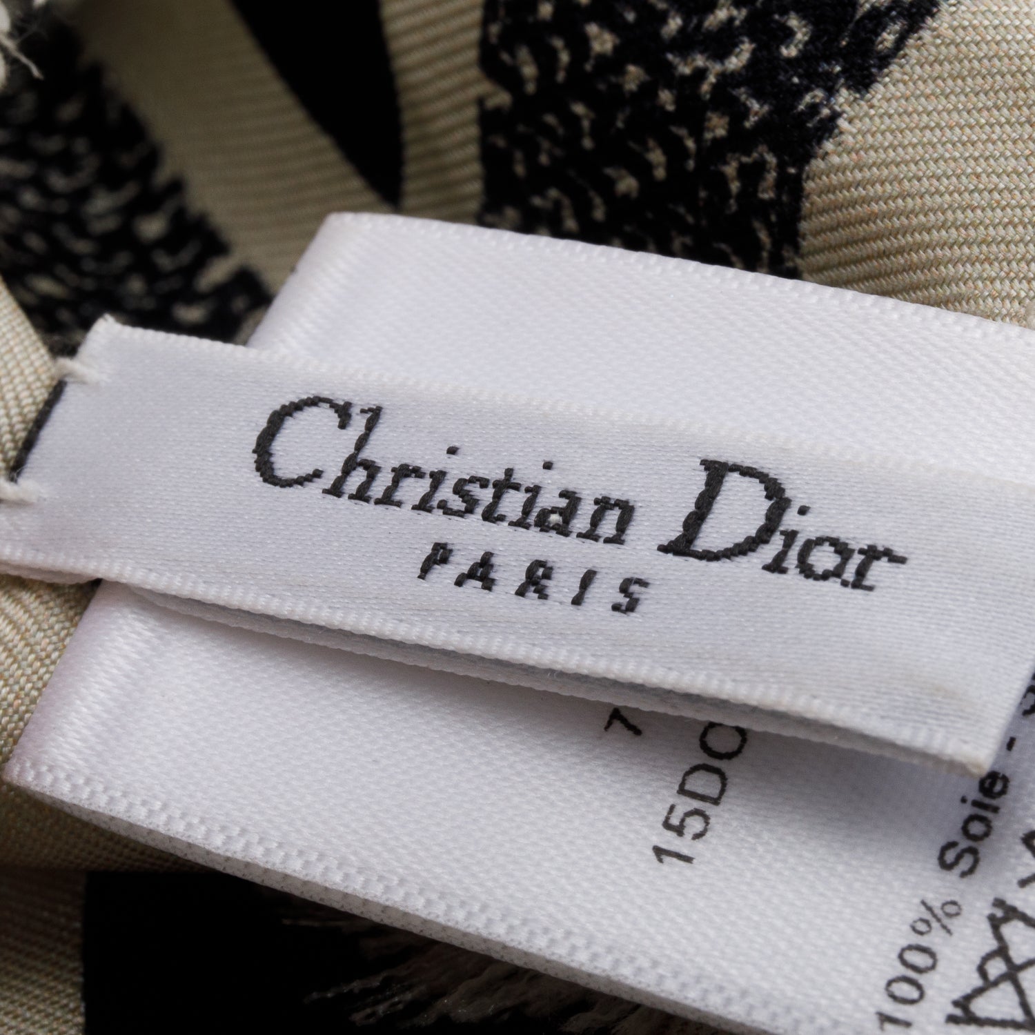 Christian Dior Navy Silk Oblique Diortwin Square Scarf 70