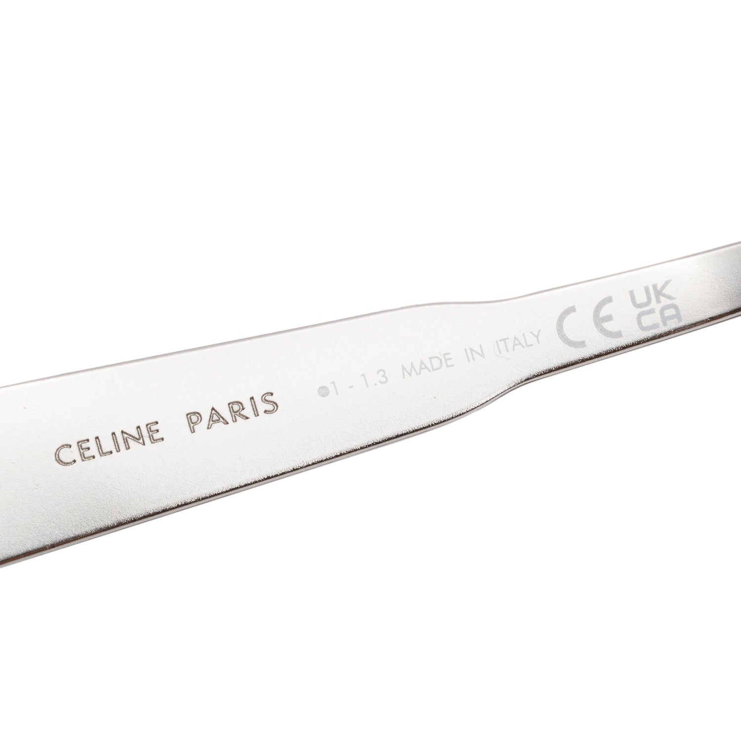 Celine CL40235U Silver Metal Oval Triomphe Sunglasses w/ Case