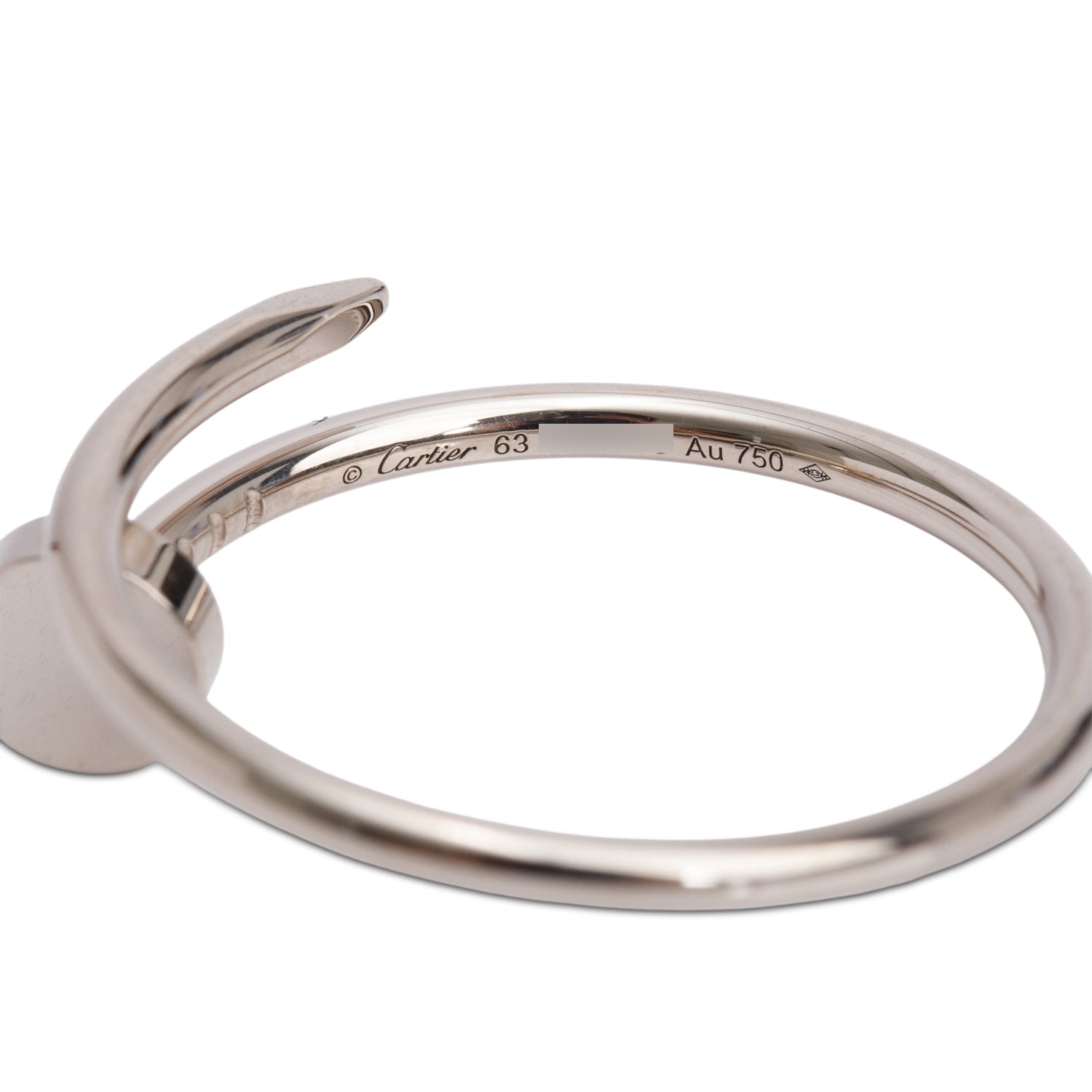 Cartier 2025 18k White Gold Juste Un Clou Ring, Small Model, Size 63 10.25 w/ Certificate & Receipt
