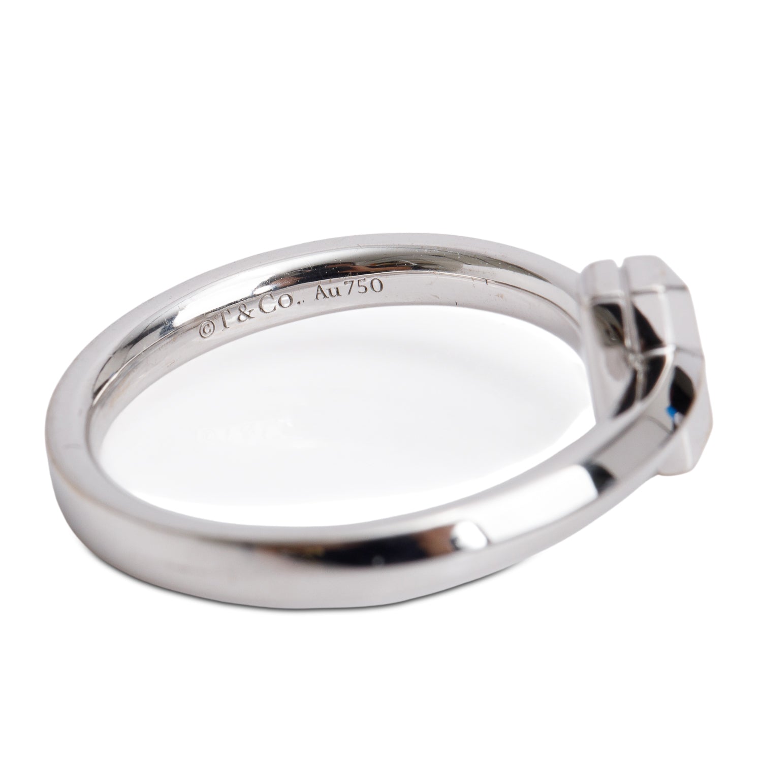 Tiffany & Co. 18k White Gold T1 Ring, Size 7.5