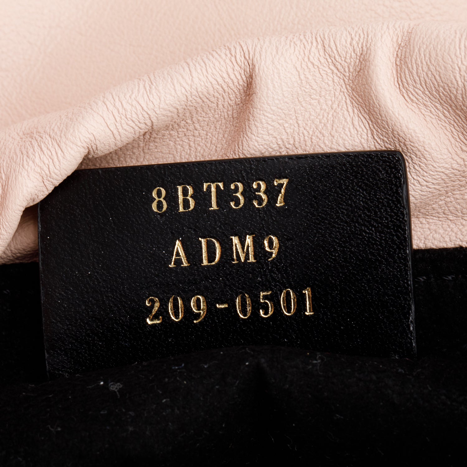 Fendi Pink Nappa Logo Small Drawstring Pouch Bag