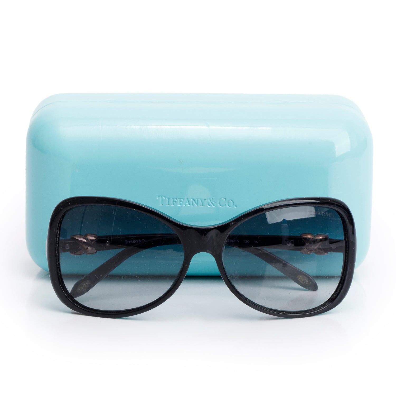 Tiffany & Co. TF4024 Black Square Gradient Sunglasses w/ Case