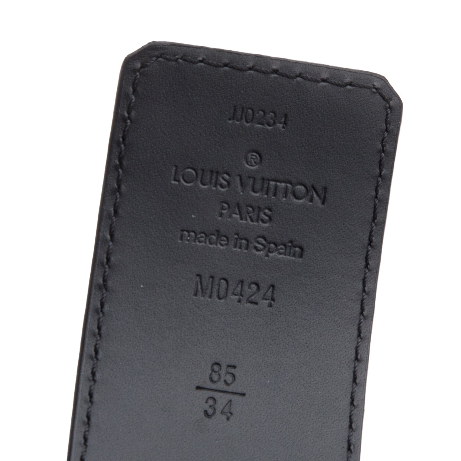 Louis Vuitton Black Monochrome LV Taurillon Reversible Belt 85 34 w/ Box
