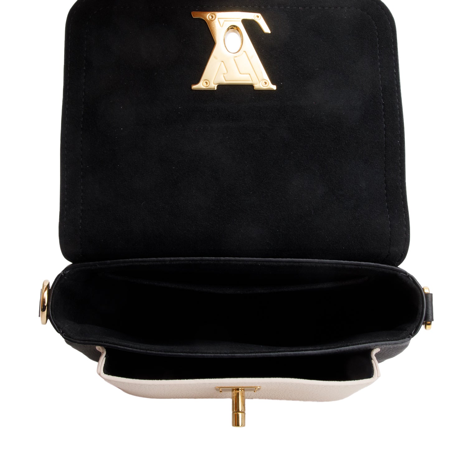 Louis Vuitton 2022 Black Grained Calfskin Lockme Tender w/ Box, Receipt & Straps