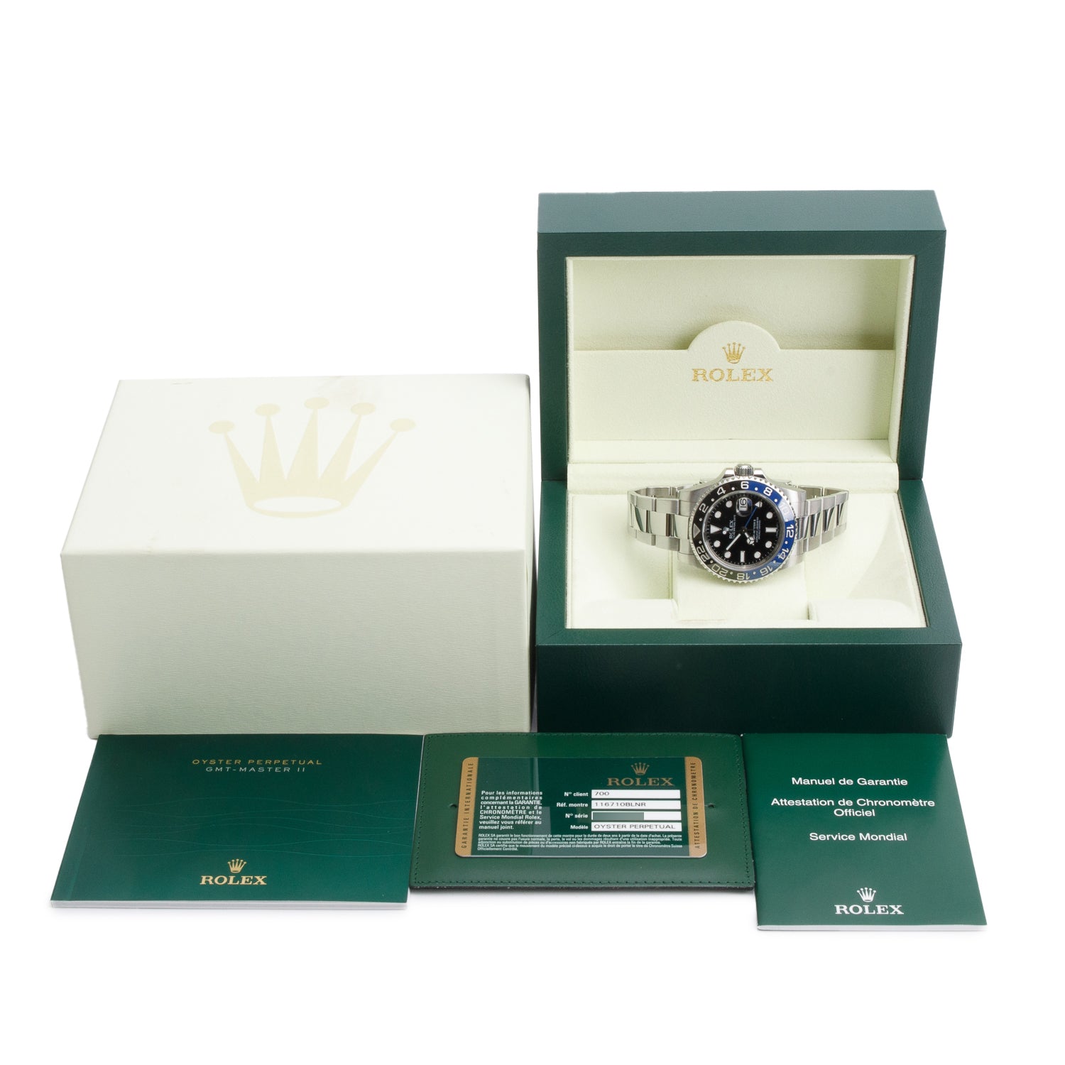 Rolex Stainless Steel GMT-Master II "Batman" 40 MM Watch 116710BLNR w/ Box & Papers