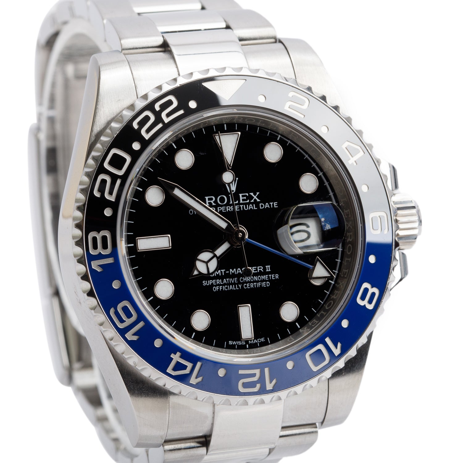 Rolex Stainless Steel GMT-Master II "Batman" 40 MM Watch 116710BLNR w/ Box & Papers