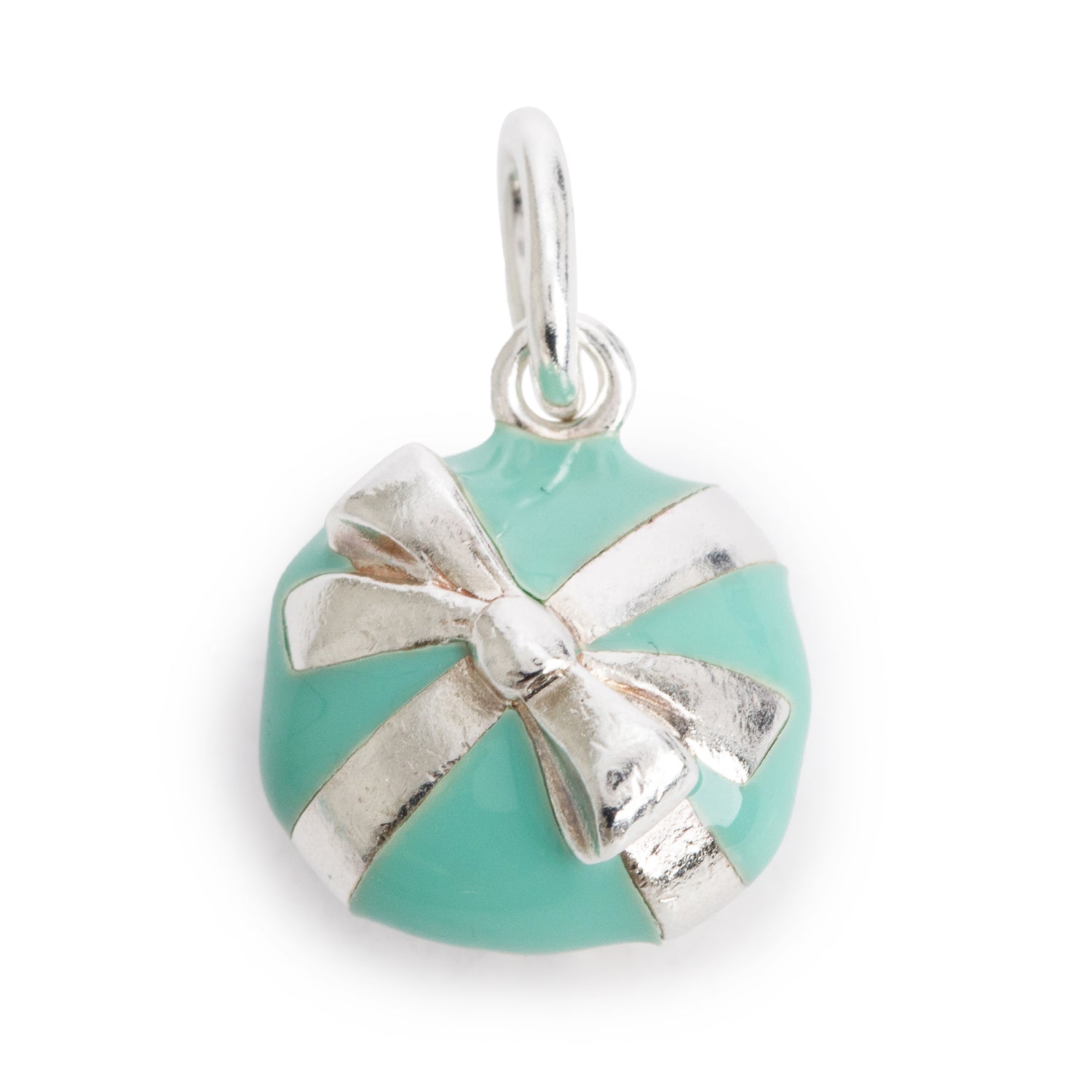 Tiffany & Co. Sterling Silver Blue Enamel Cupcake Charm