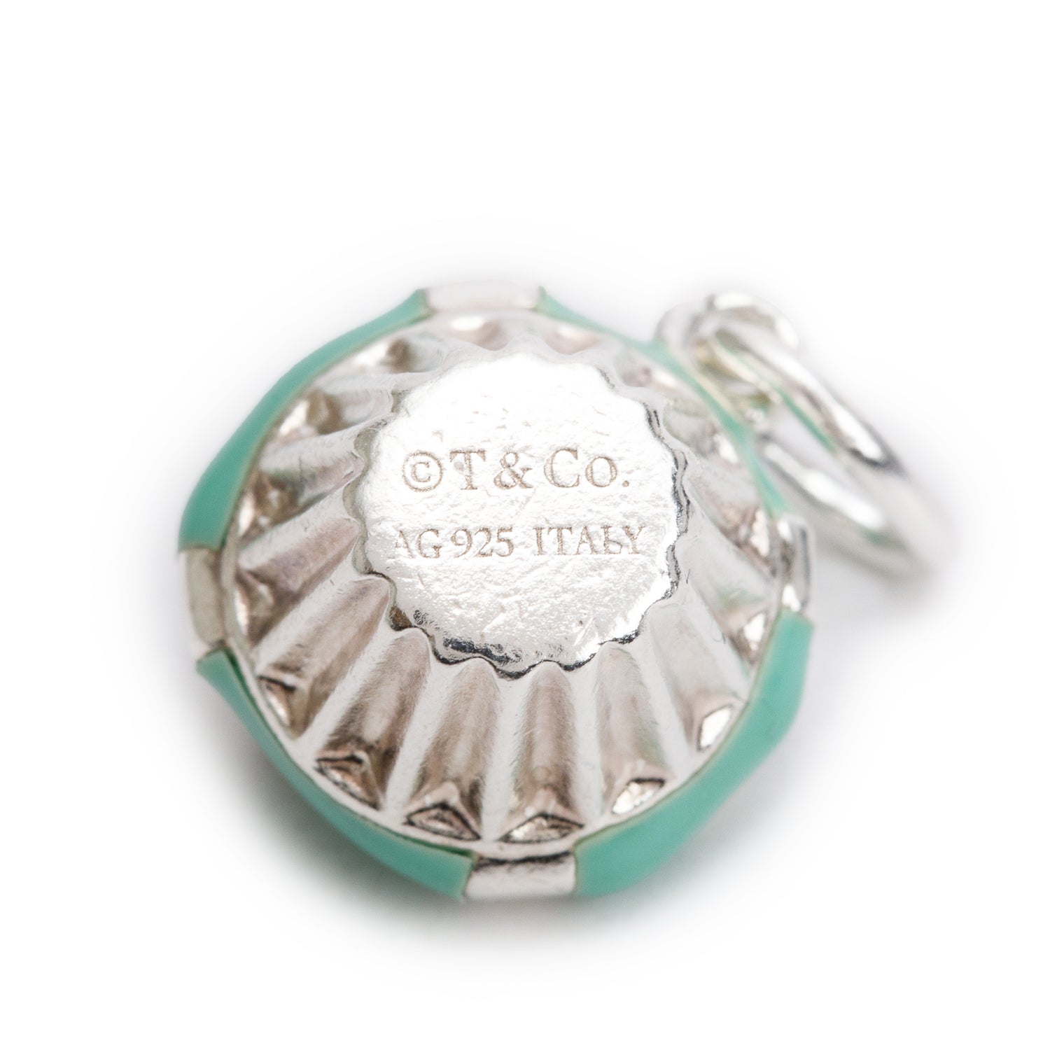 Tiffany & Co. Sterling Silver Blue Enamel Cupcake Charm