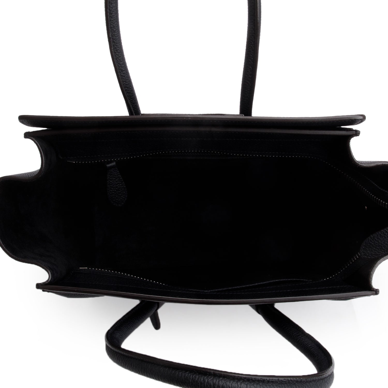 Celine Black Calfskin Leather Micro Luggage Tote