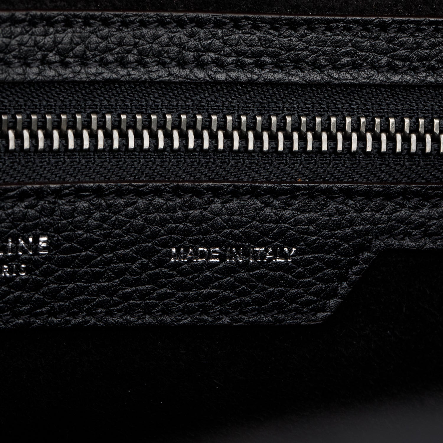 Celine Black Calfskin Leather Micro Luggage Tote