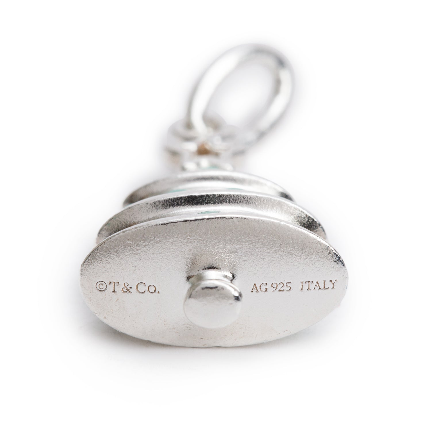 Tiffany & Co. Sterling Silver Blue Enamel Christmas Tree Charm