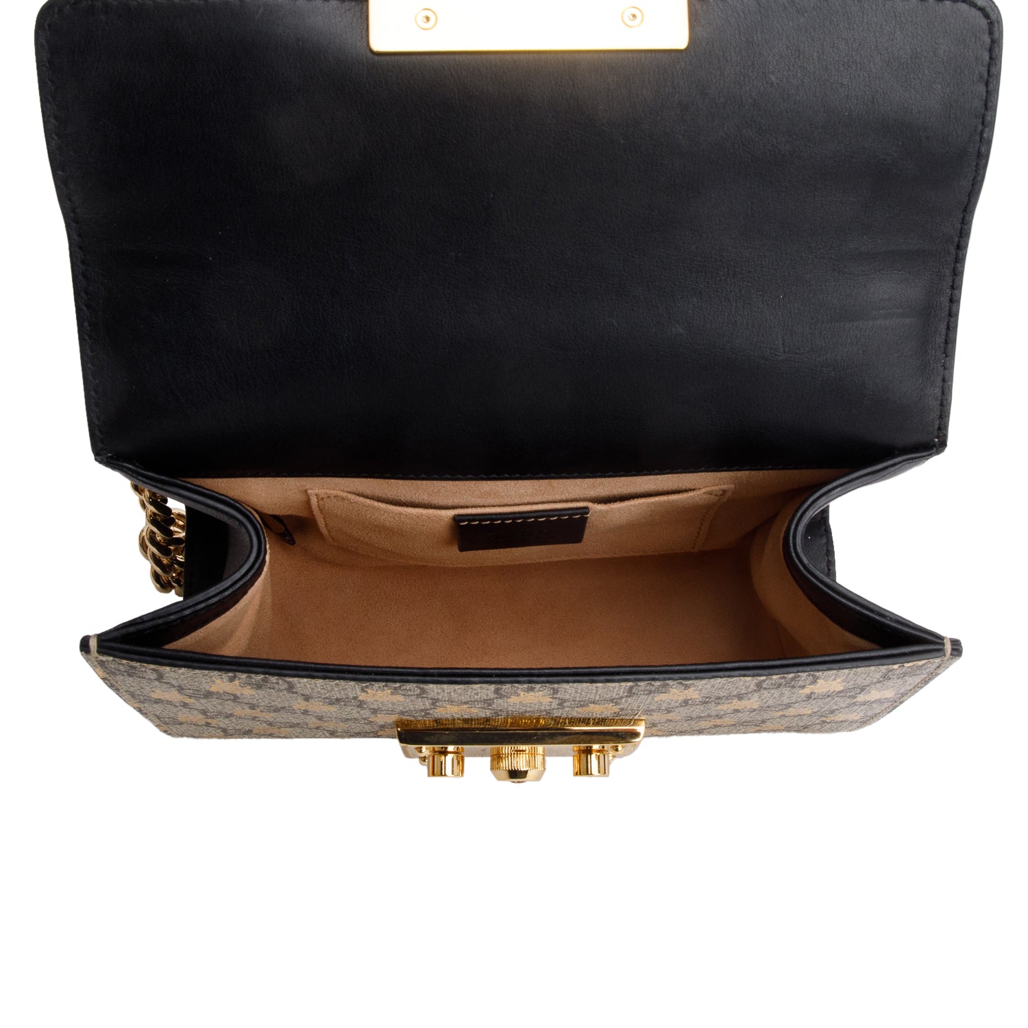 Gucci GG Supreme Monogram Bees Small Padlock Bag w/ Box