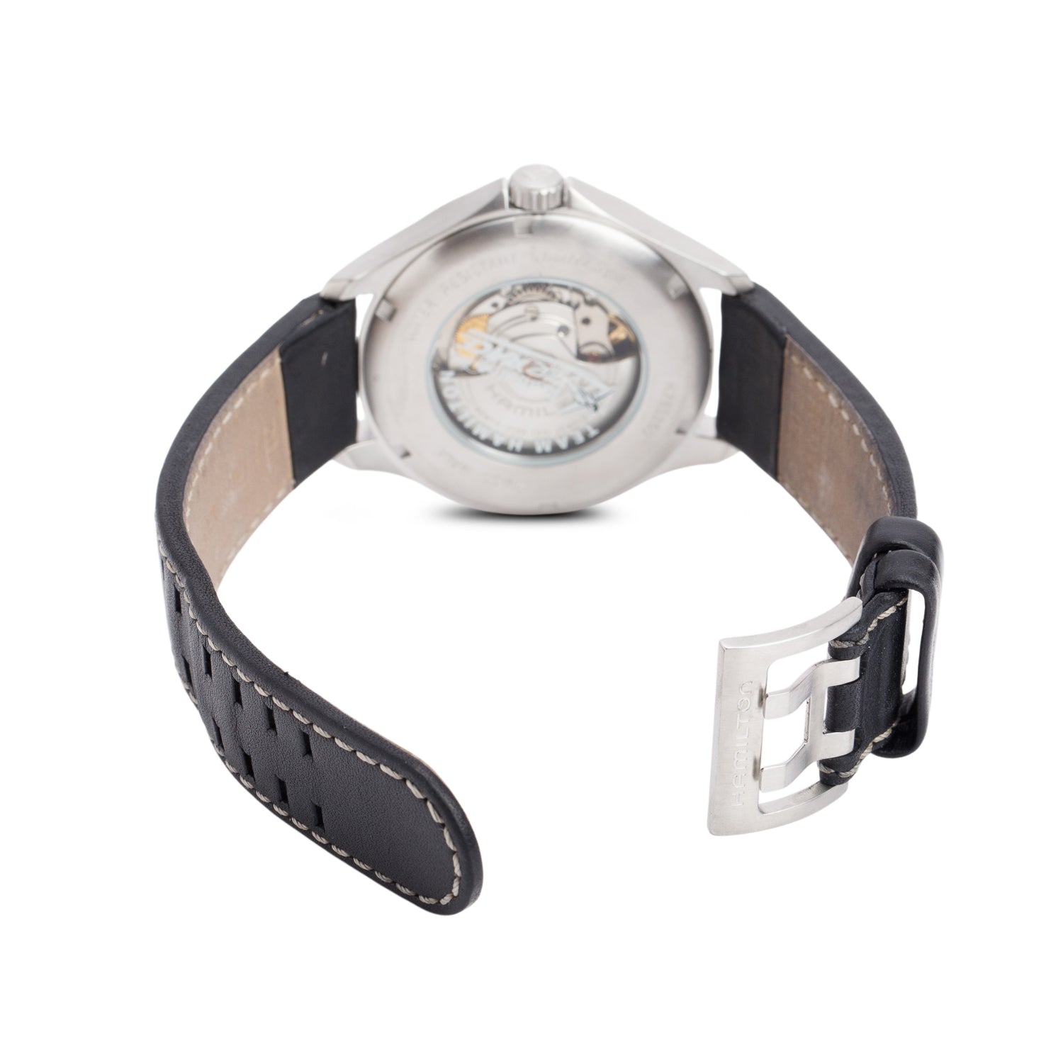 Hamilton Stainless Steel Khaki Aviation Air Race 42 MM Automatic Watch Black Dial H765350