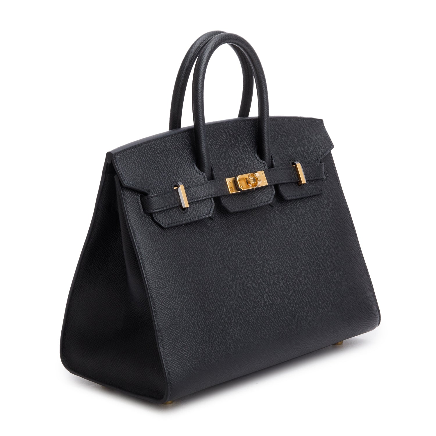 Hermes 2022 Noir Veau Epsom Birkin Sellier 25 w/ Box & Receipt
